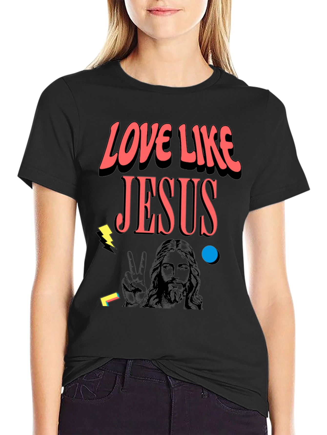Love Like Jesus Graphic Tee - Black