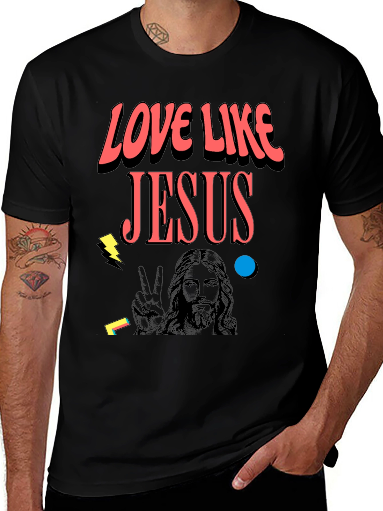 Love Like Jesus Graphic Tee - Black