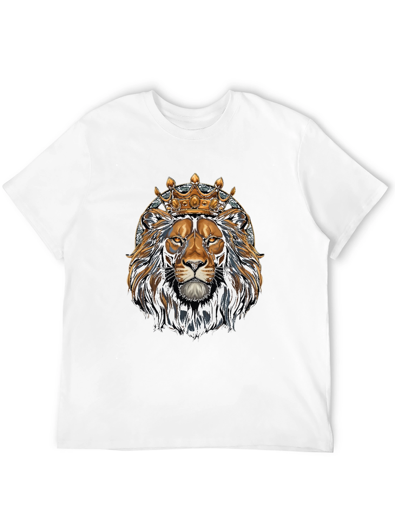 King Lion Graphic Tee - Black Cotton Blend