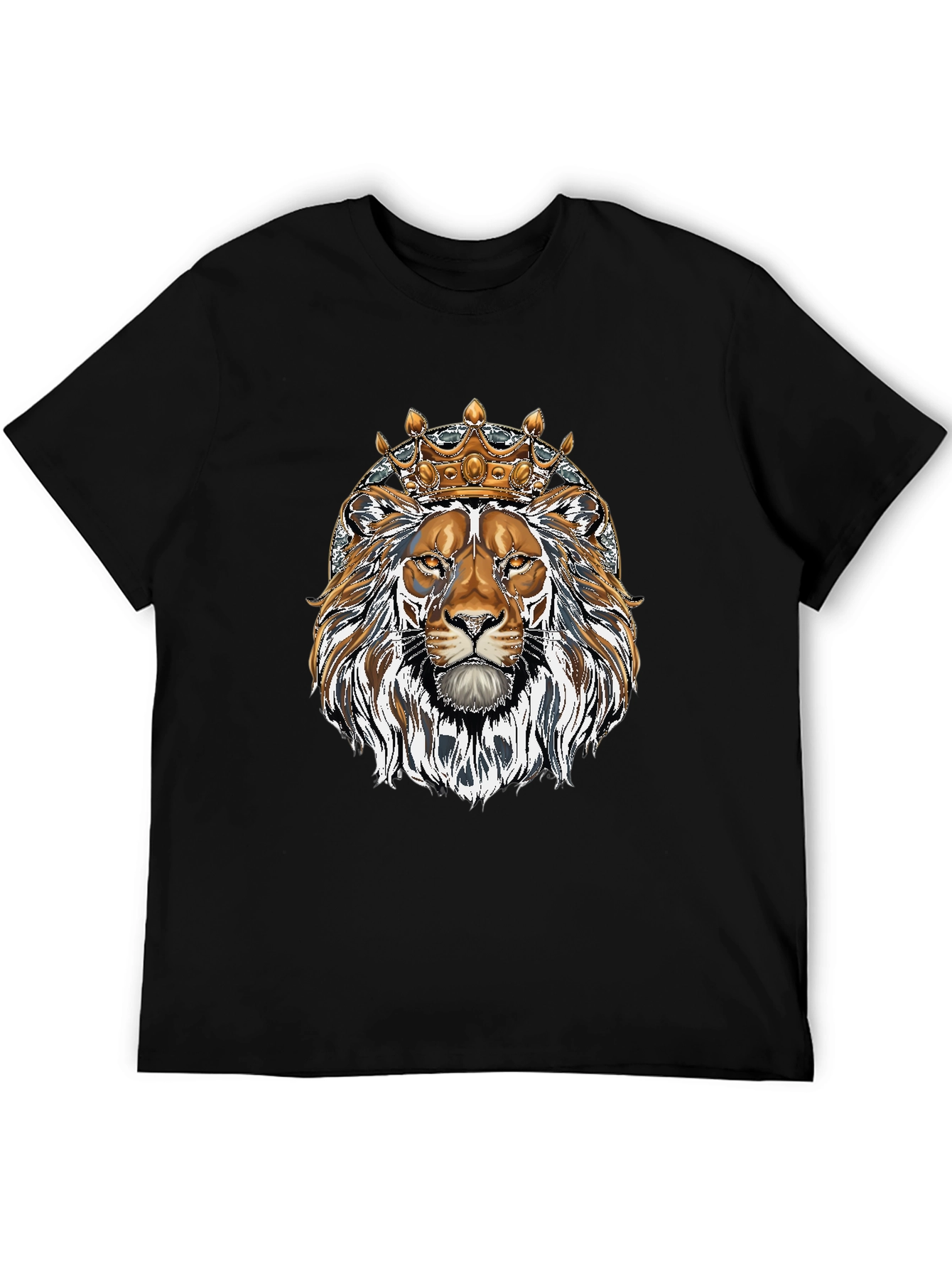 King Lion Graphic Tee - Black Cotton Blend