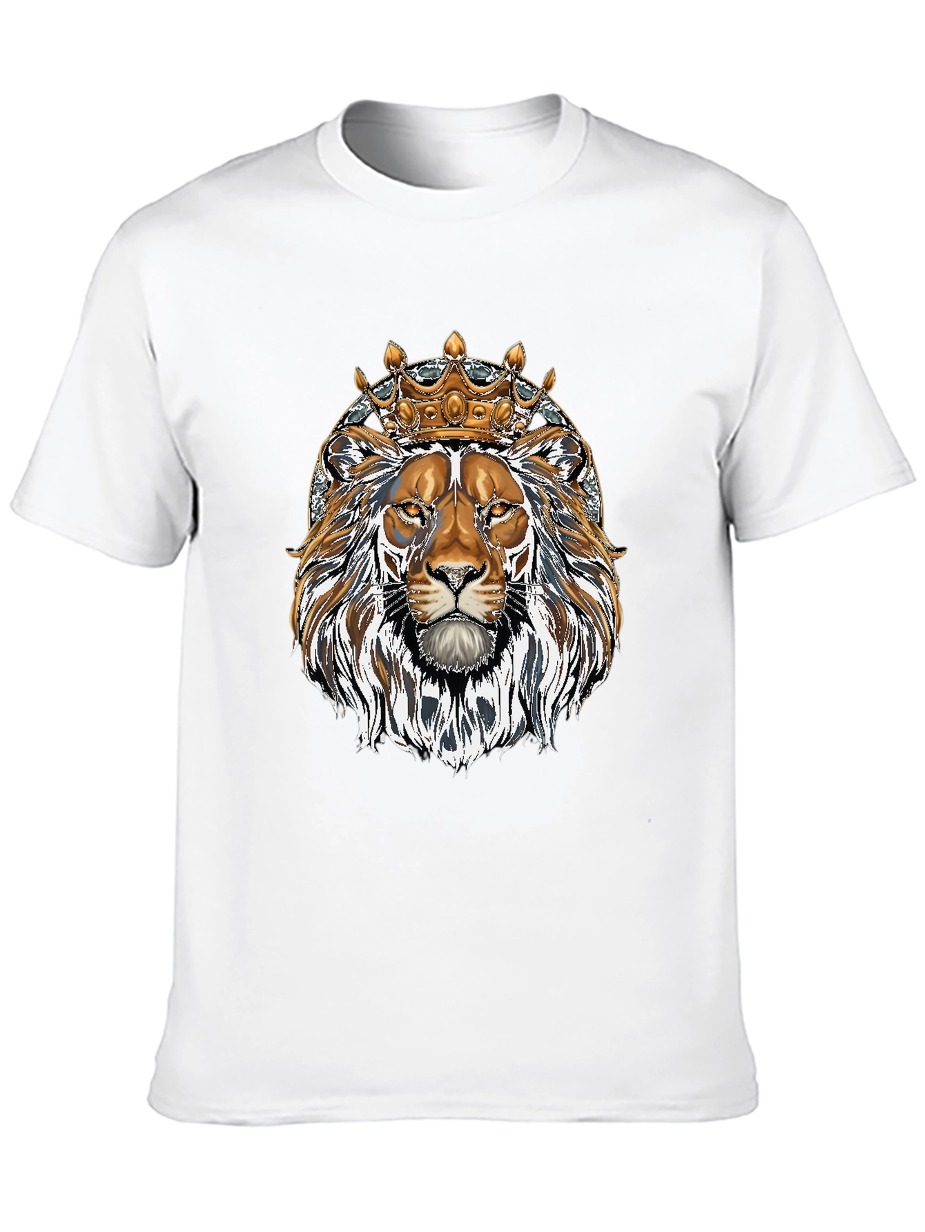 King Lion Graphic Tee - Black Cotton Blend