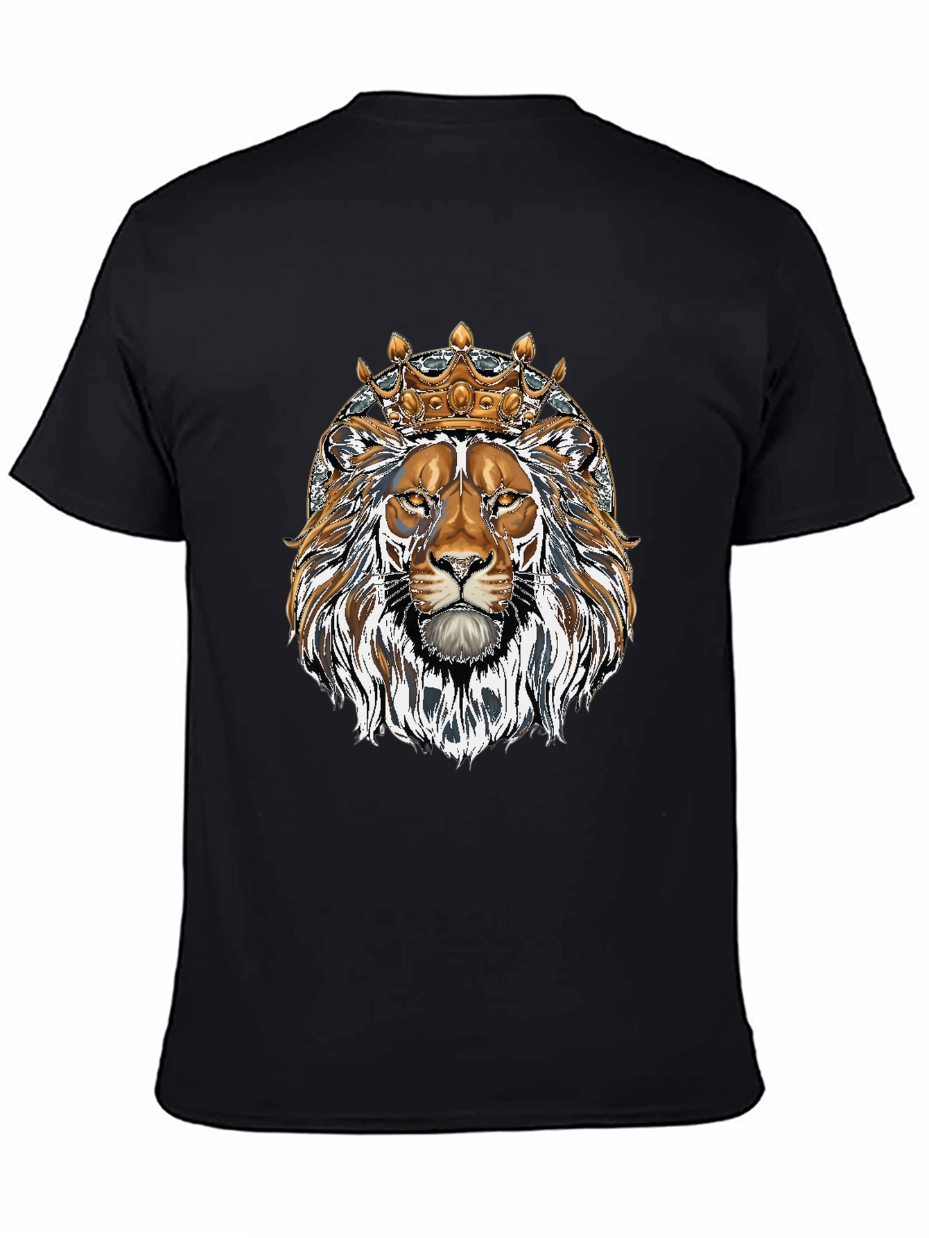 King Lion Graphic Tee - Black Cotton Blend