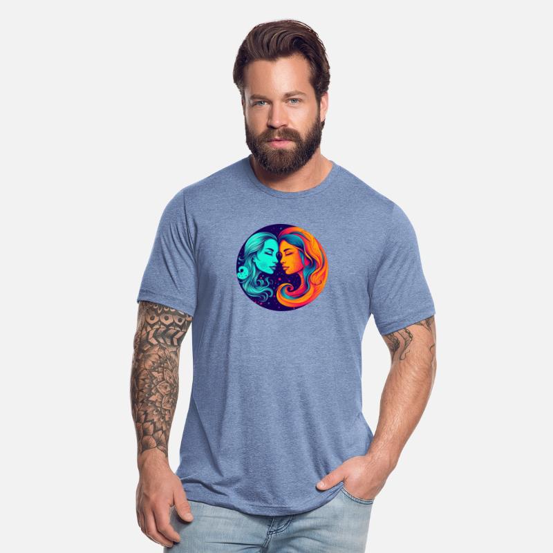 LGBTQI+ Yin and Yang symbol lesbian women faces