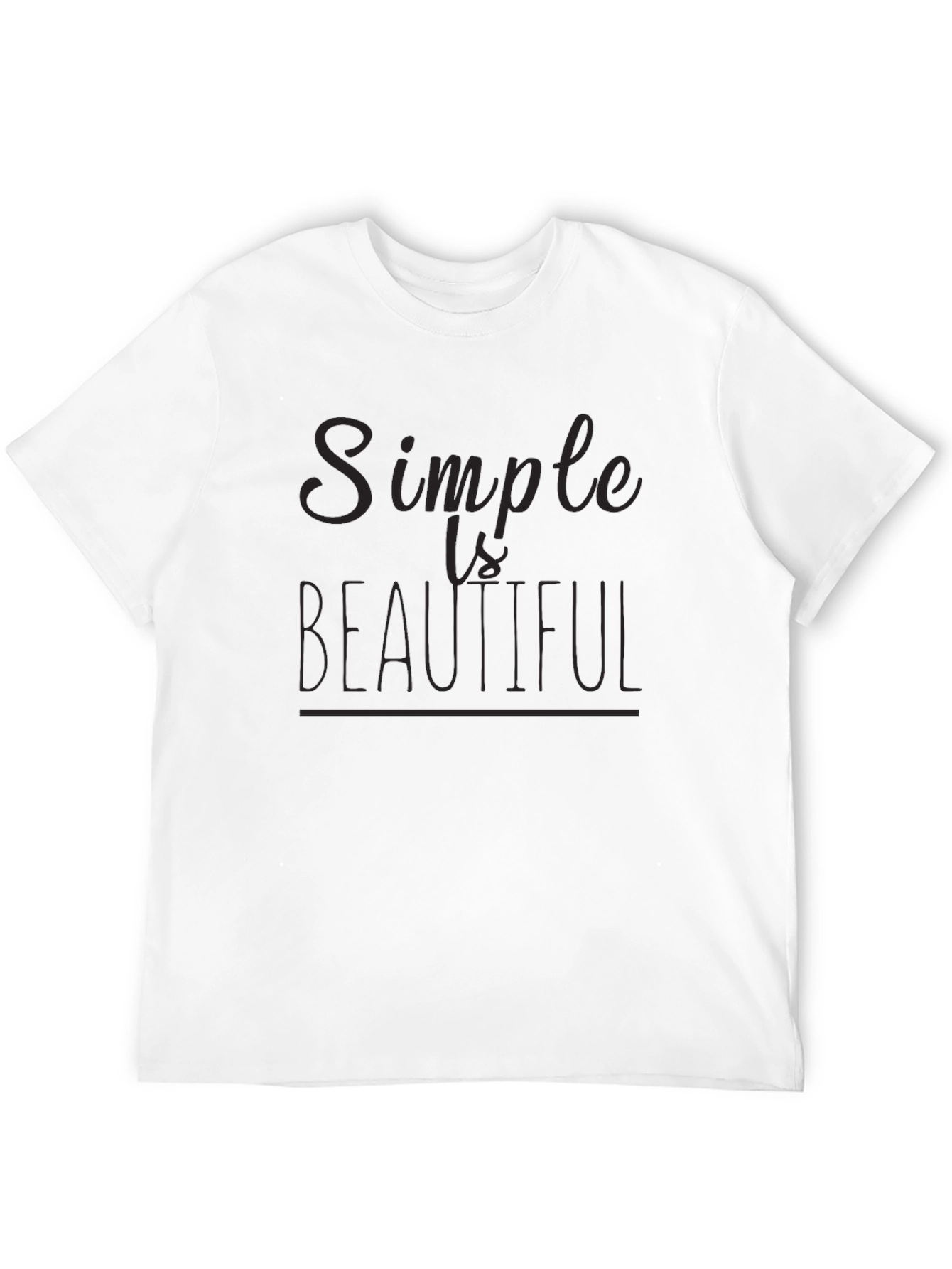 Simple is Beautiful Black Graphic Tee