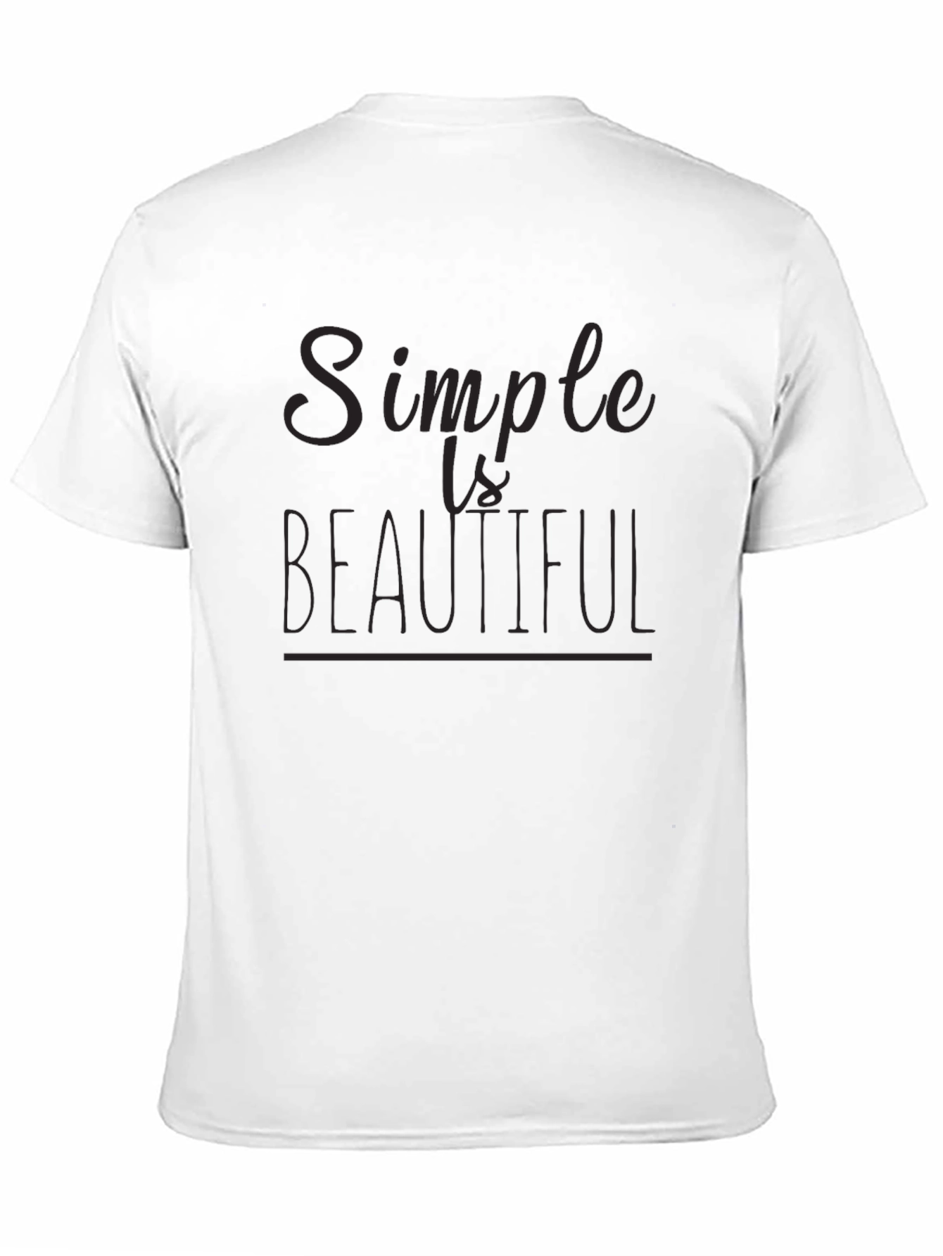 Simple is Beautiful Black Graphic Tee