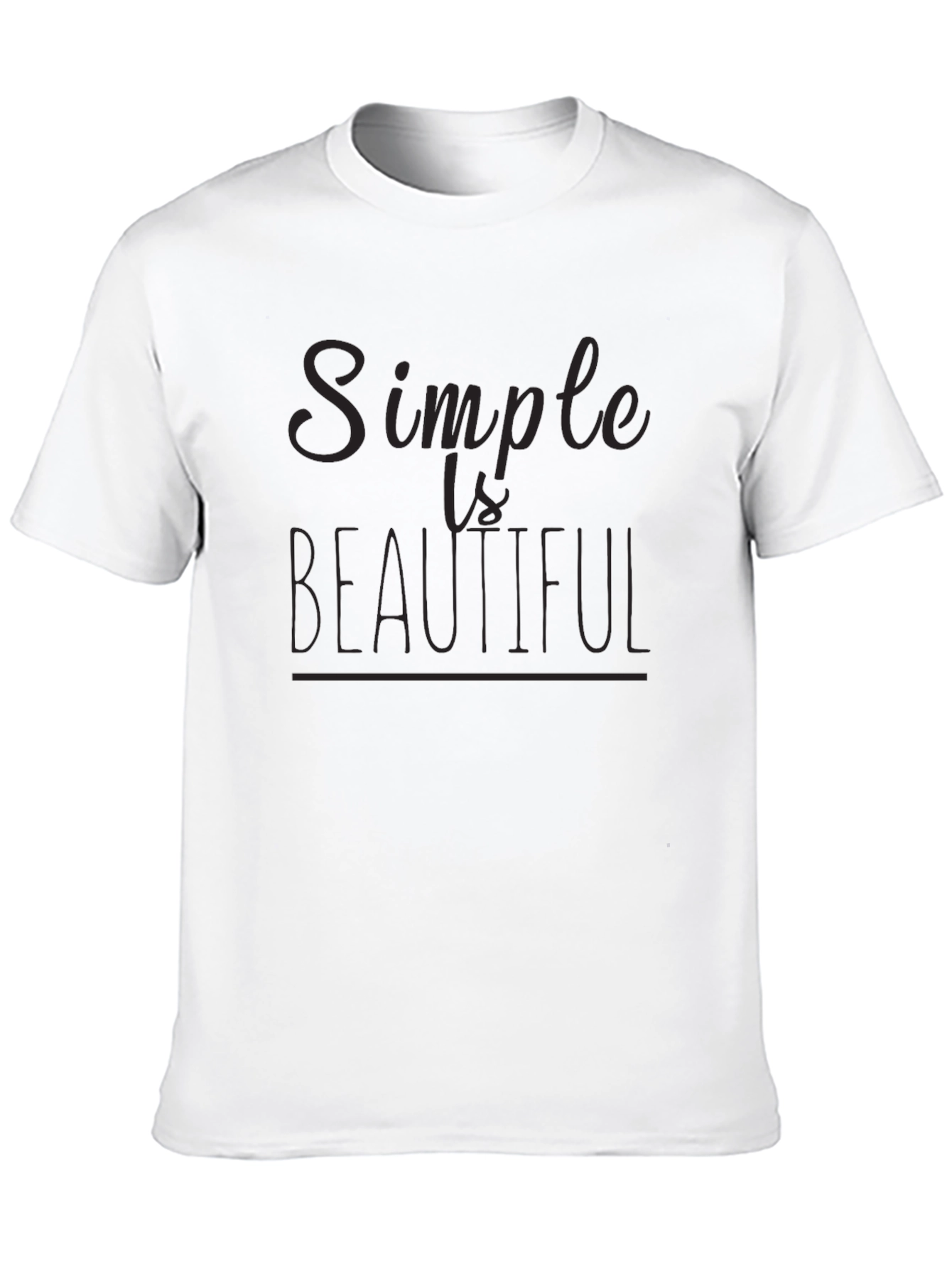 Simple is Beautiful Black Graphic Tee