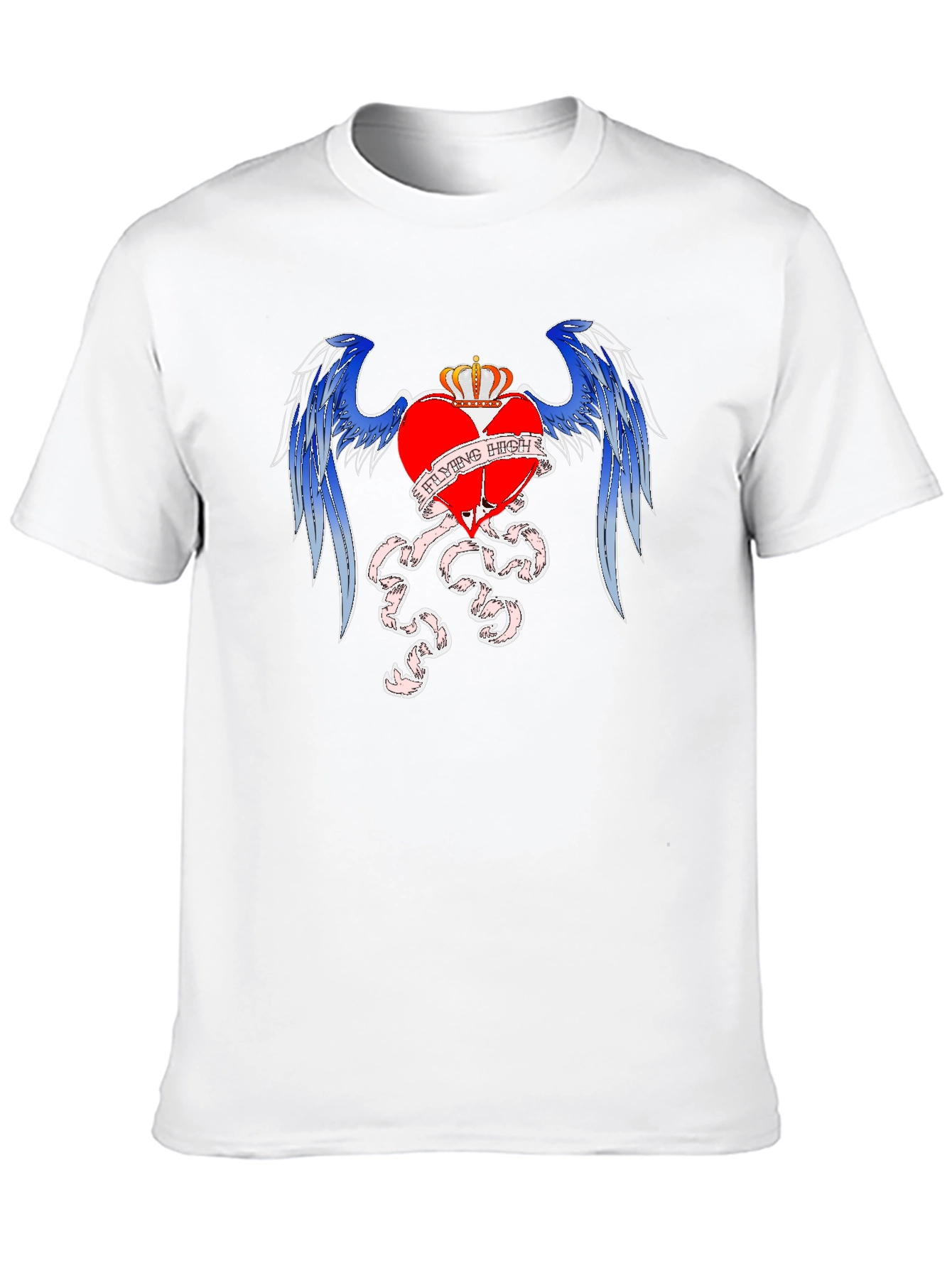 Flying High Crowned Heart Graphic T-Shirt