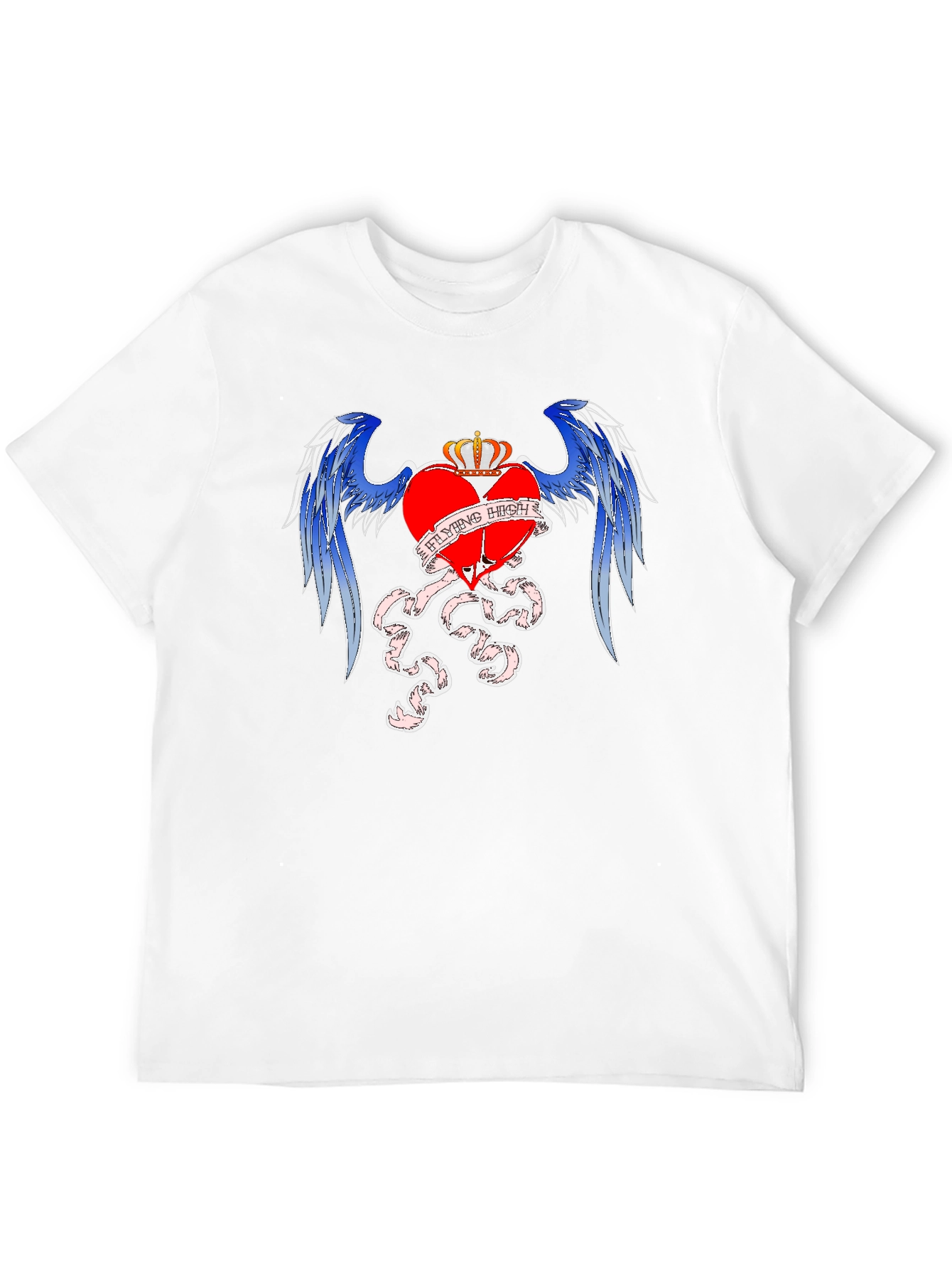 Flying High Crowned Heart Graphic T-Shirt