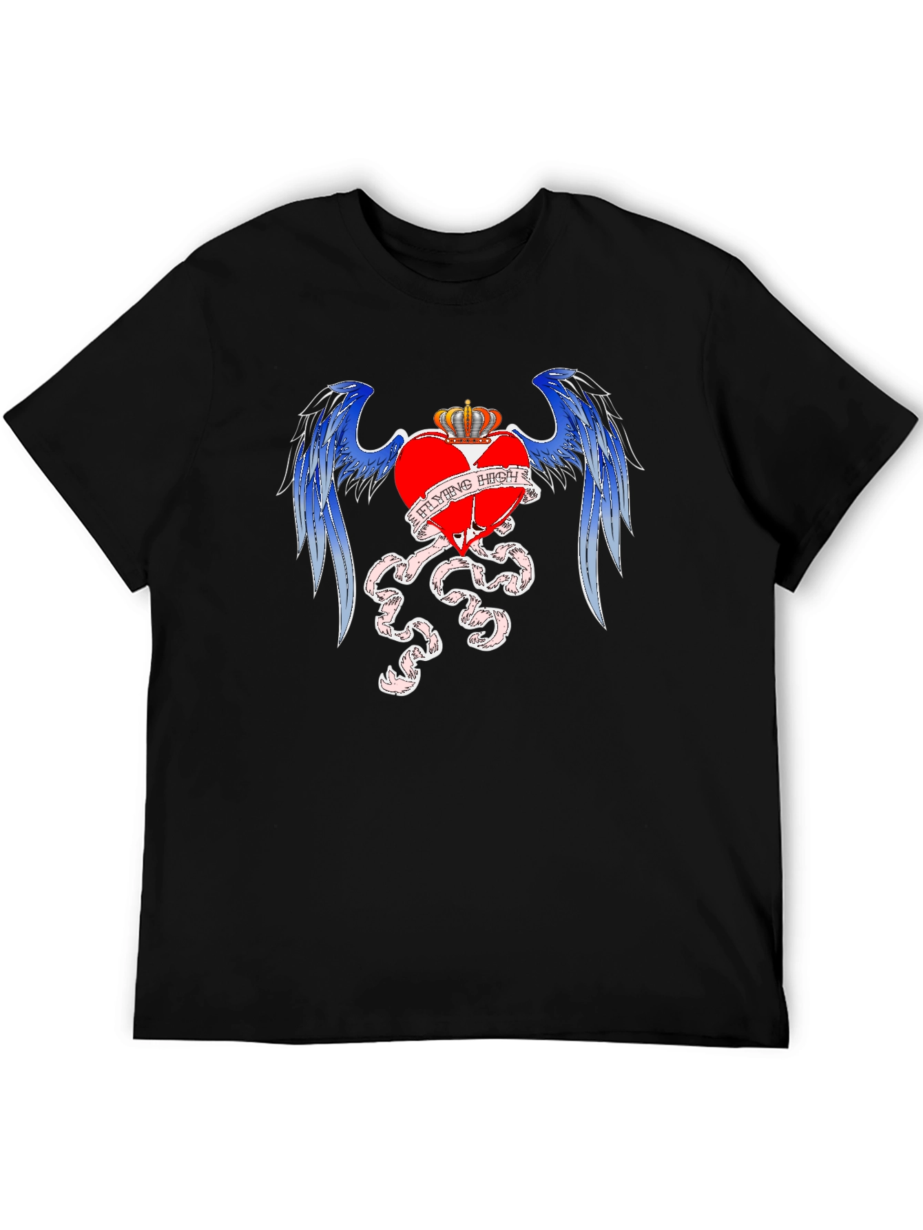 Flying High Crowned Heart Graphic T-Shirt