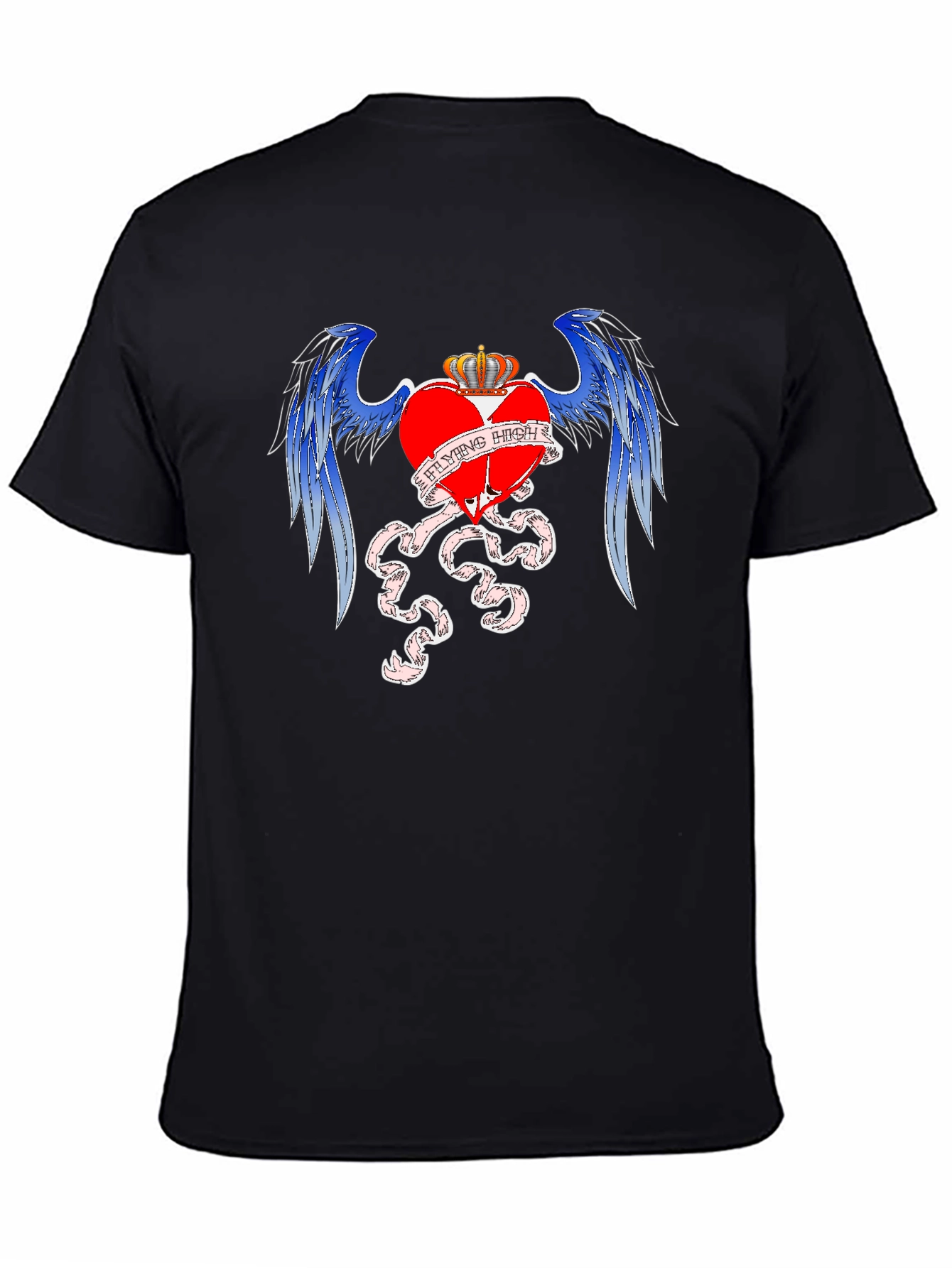 Flying High Crowned Heart Graphic T-Shirt
