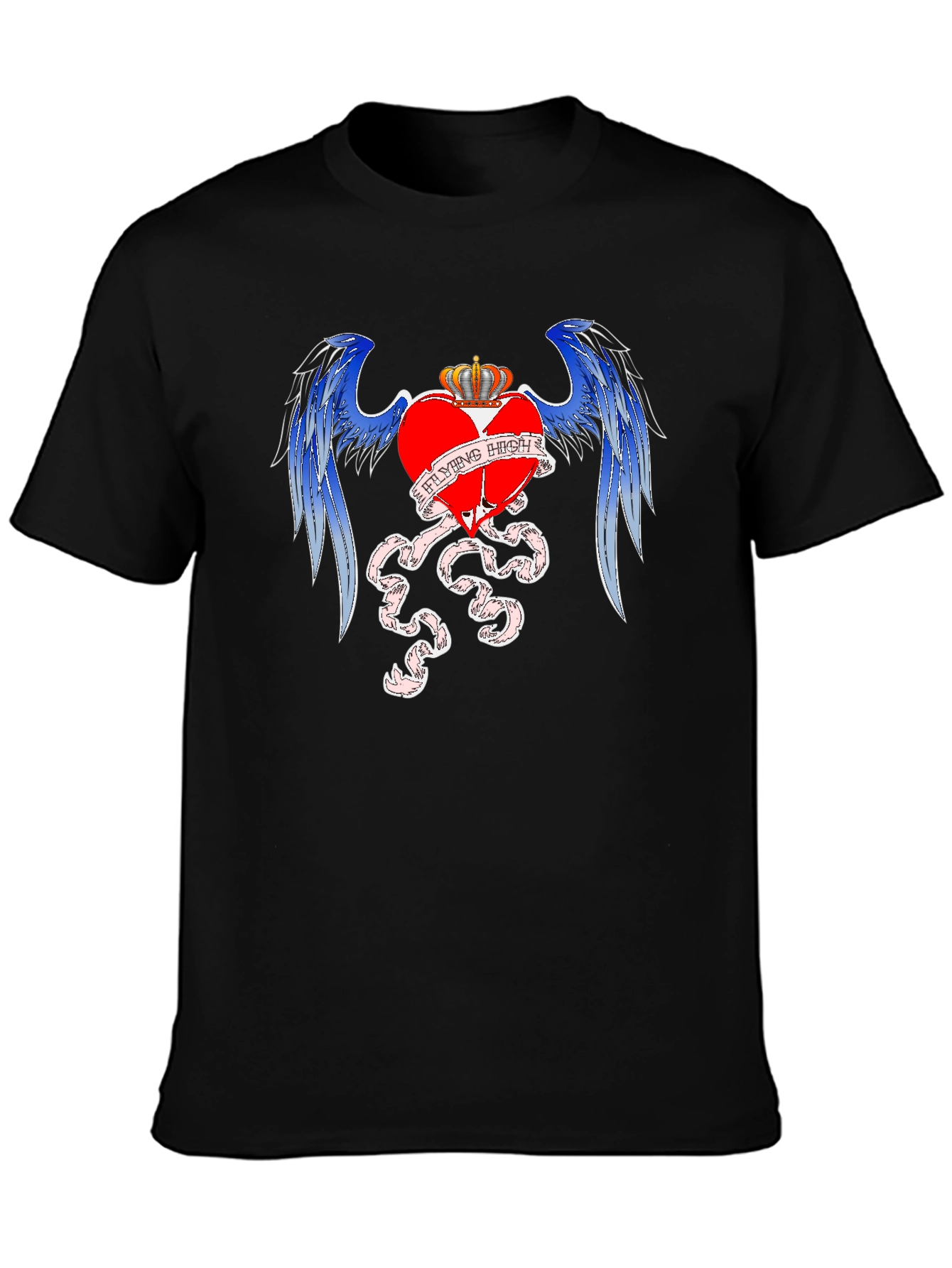Flying High Crowned Heart Graphic T-Shirt