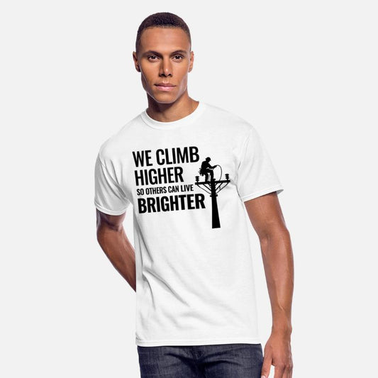 Lineman Climb Higher Bright Future Power Grid