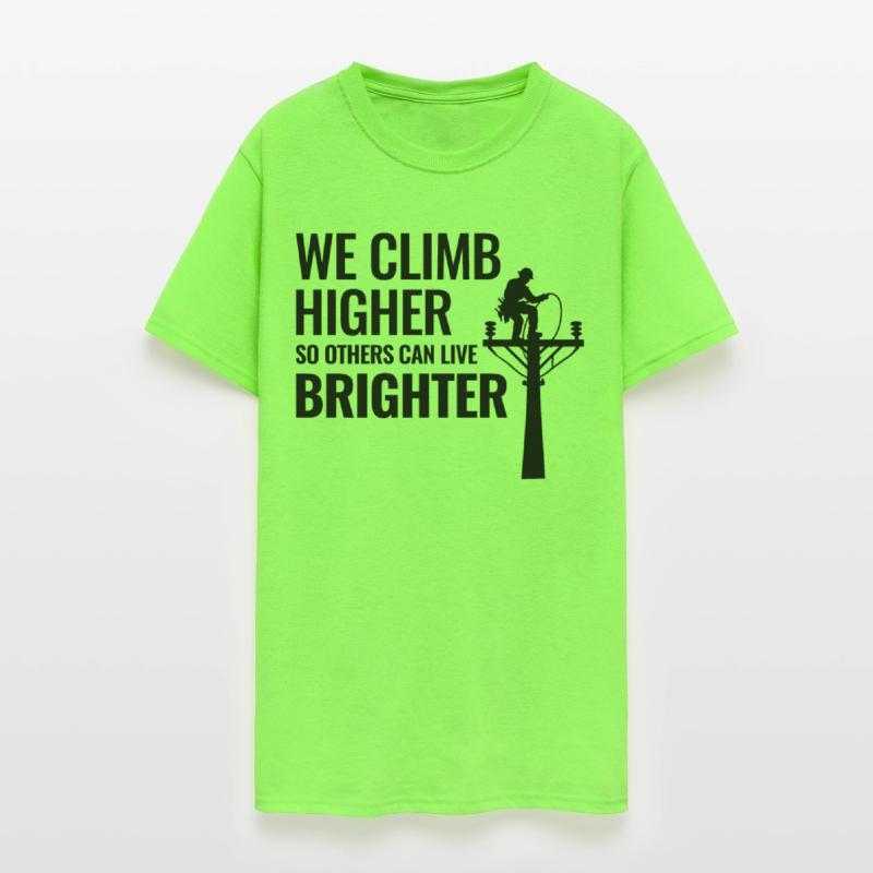 Lineman Climb Higher Bright Future Power Grid