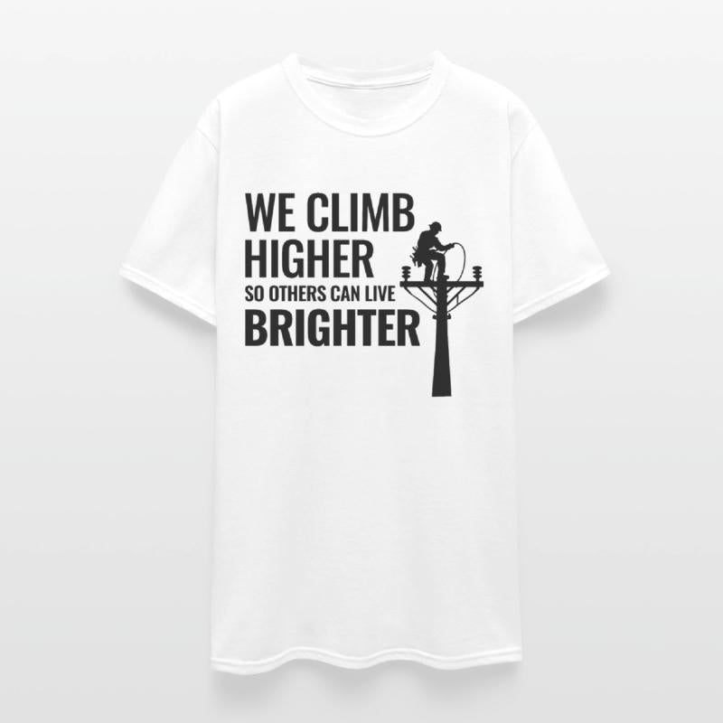Lineman Climb Higher Bright Future Power Grid