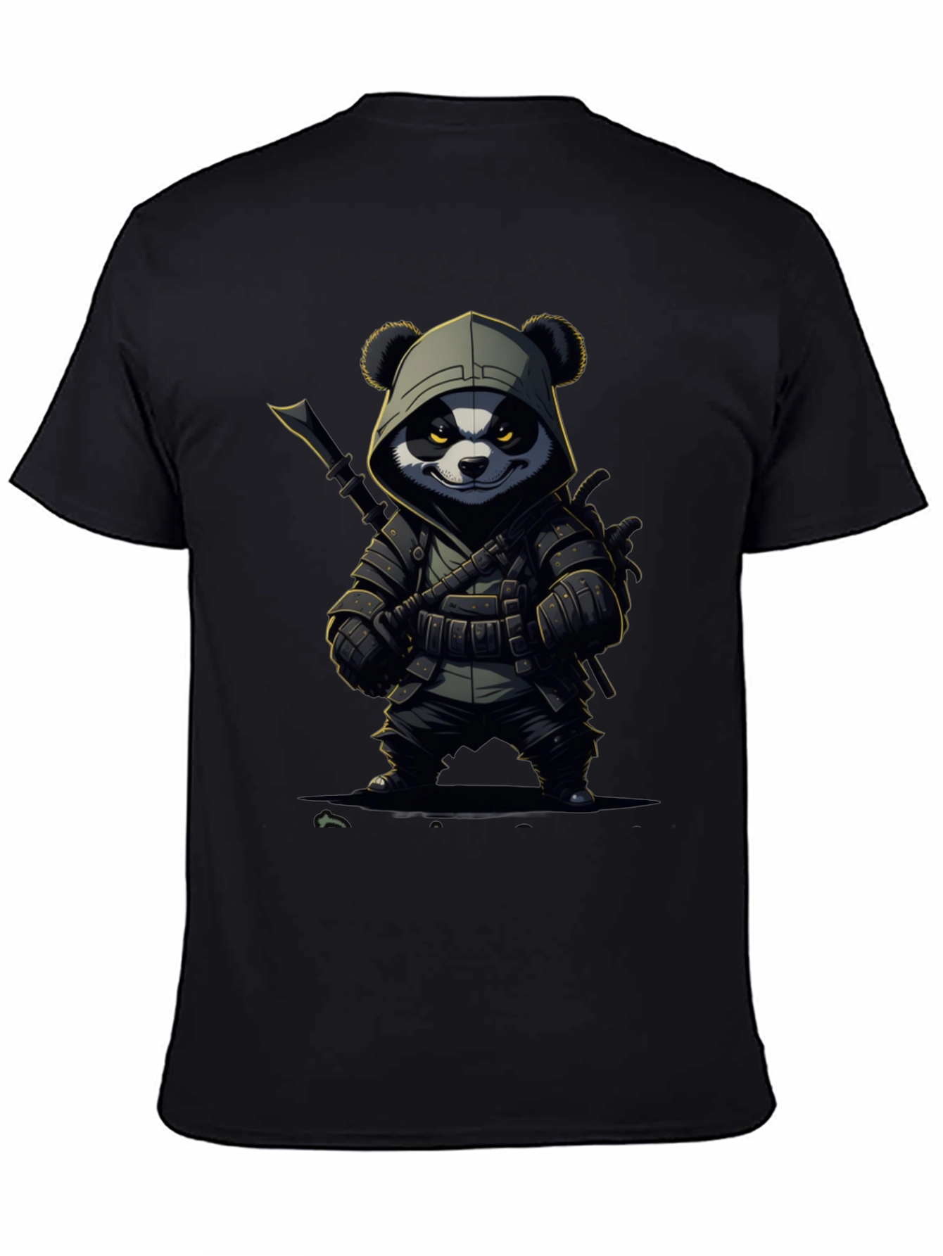 Panda Warrior T-Shirt - Black Cotton Tee