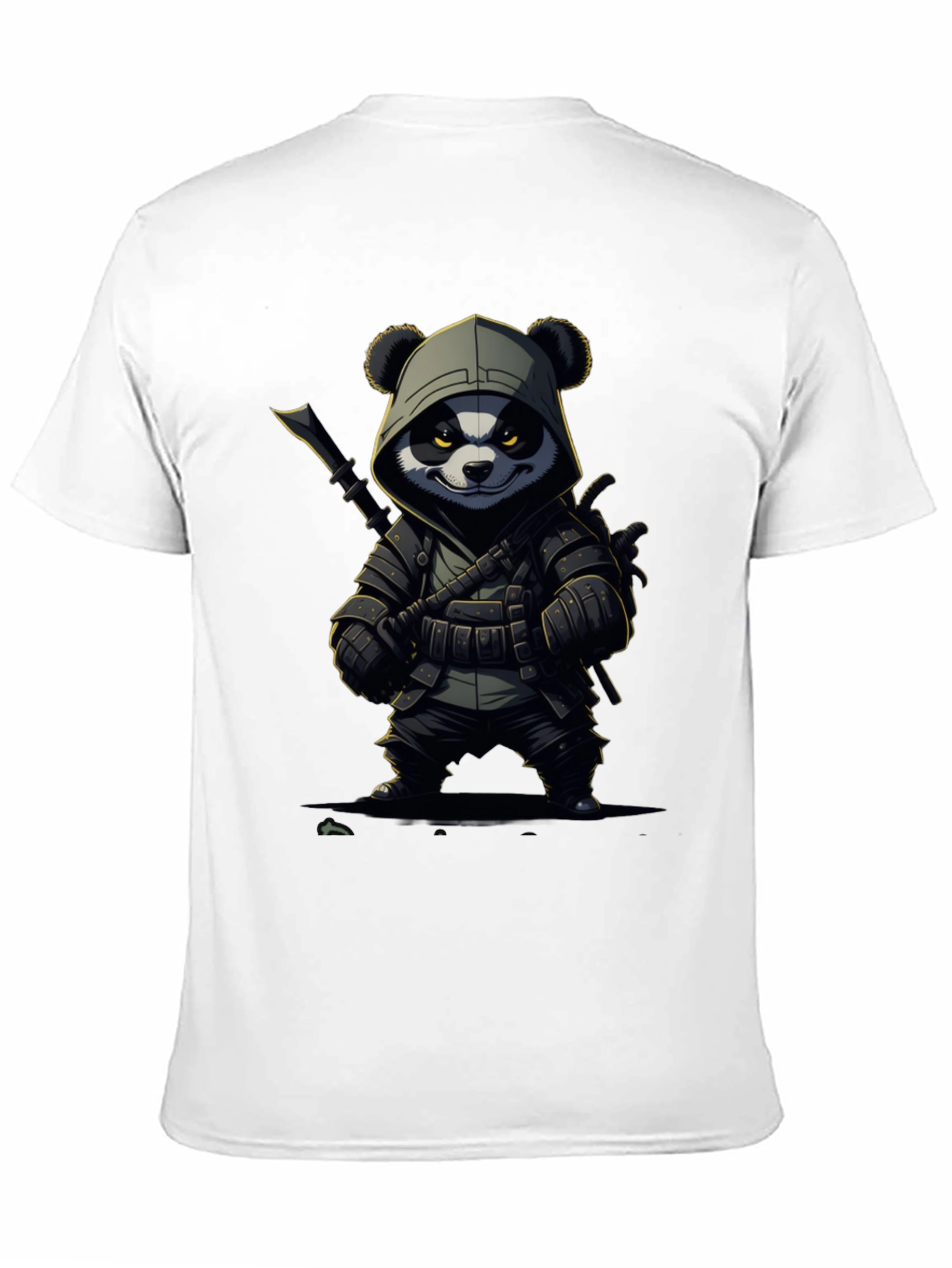 Panda Warrior T-Shirt - Black Cotton Tee