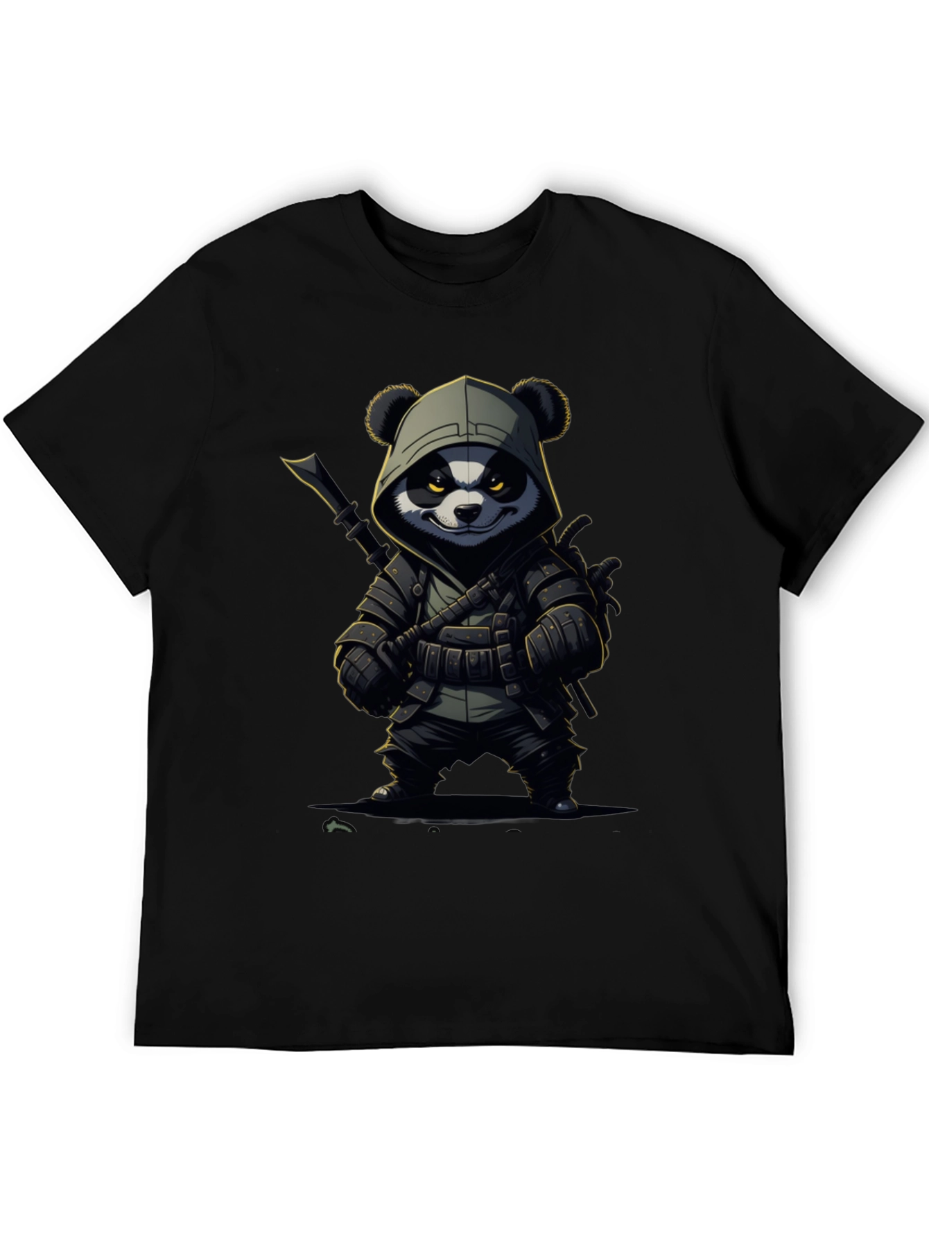 Panda Warrior T-Shirt - Black Cotton Tee