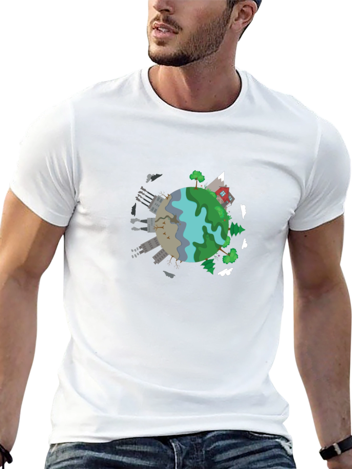 Earth Cartoon Graphic T-Shirt