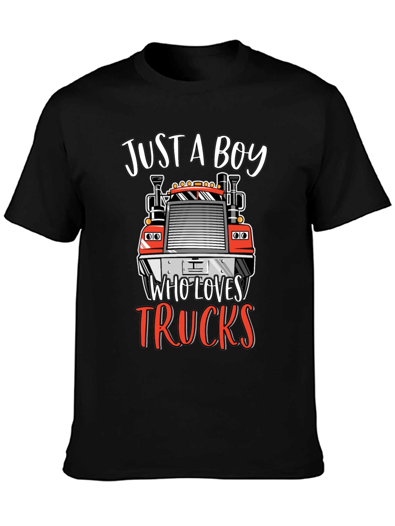 Just A Boy Who Loves Trucks Graphic Tee
