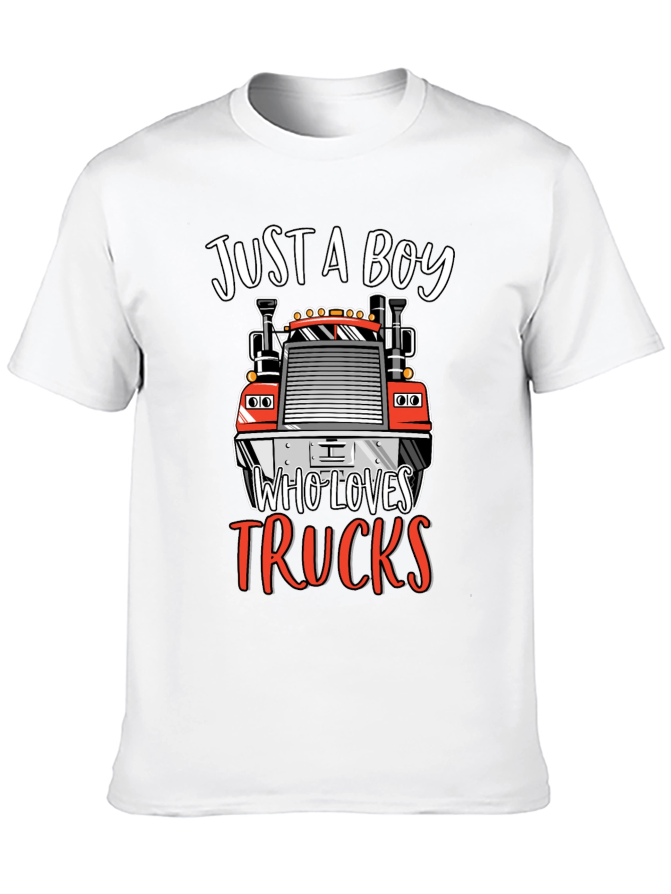Just A Boy Who Loves Trucks Graphic Tee