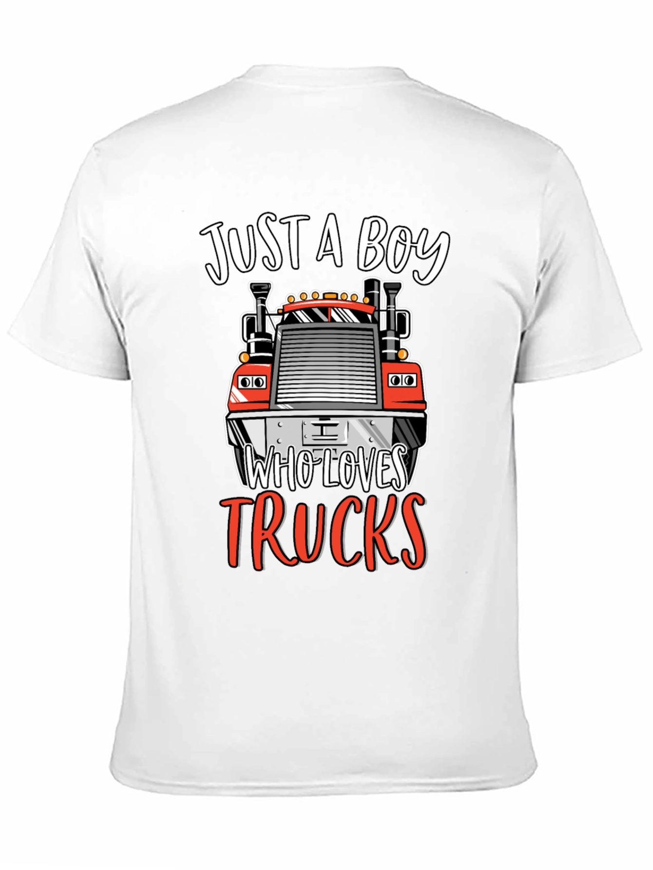 Just A Boy Who Loves Trucks Graphic Tee