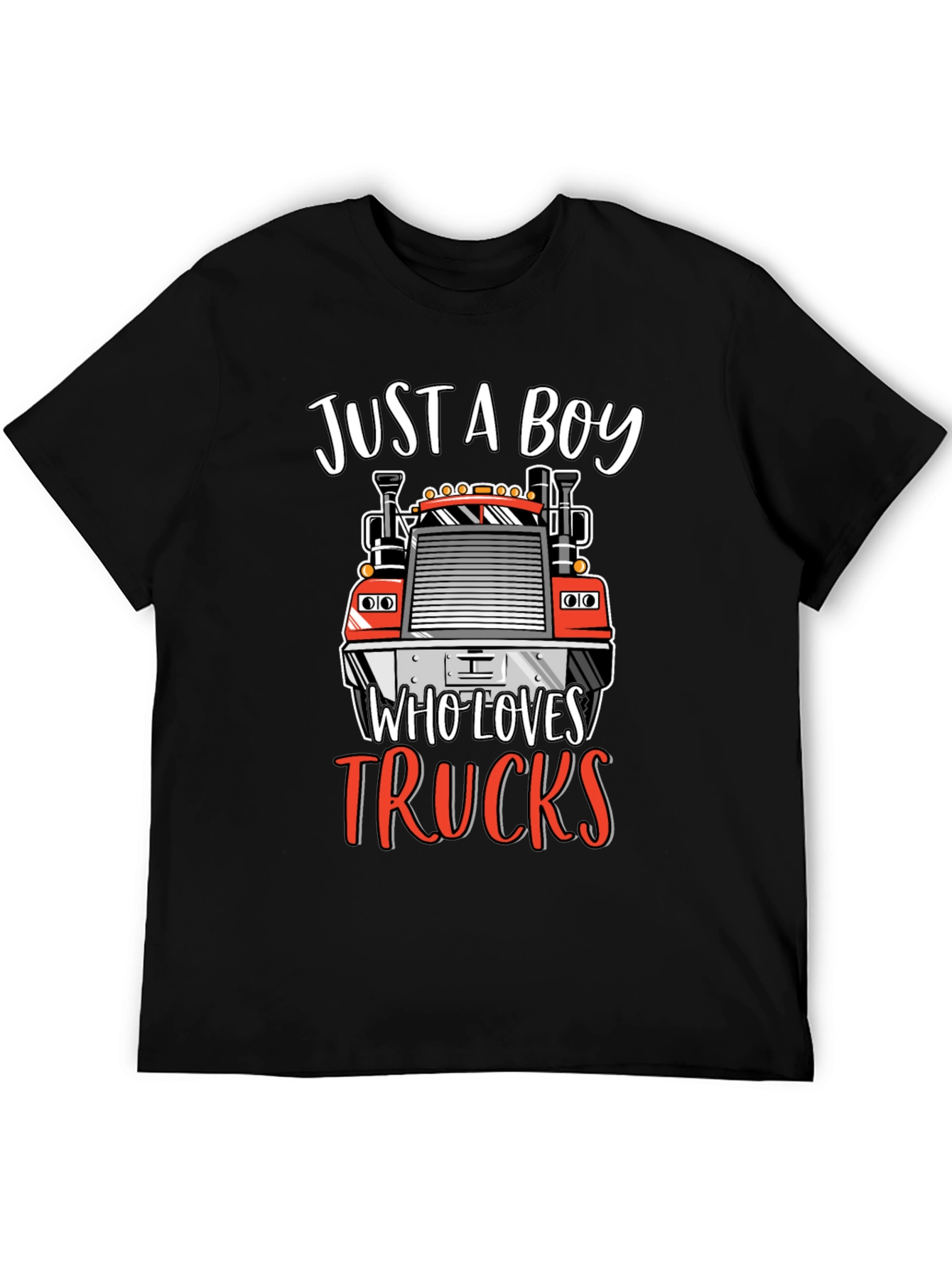 Just A Boy Who Loves Trucks Graphic Tee