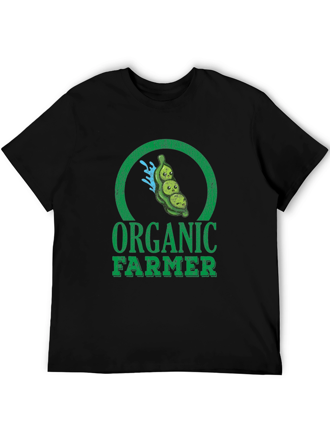 Organic Farmer Graphic Tee - Black Cotton T-Shirt