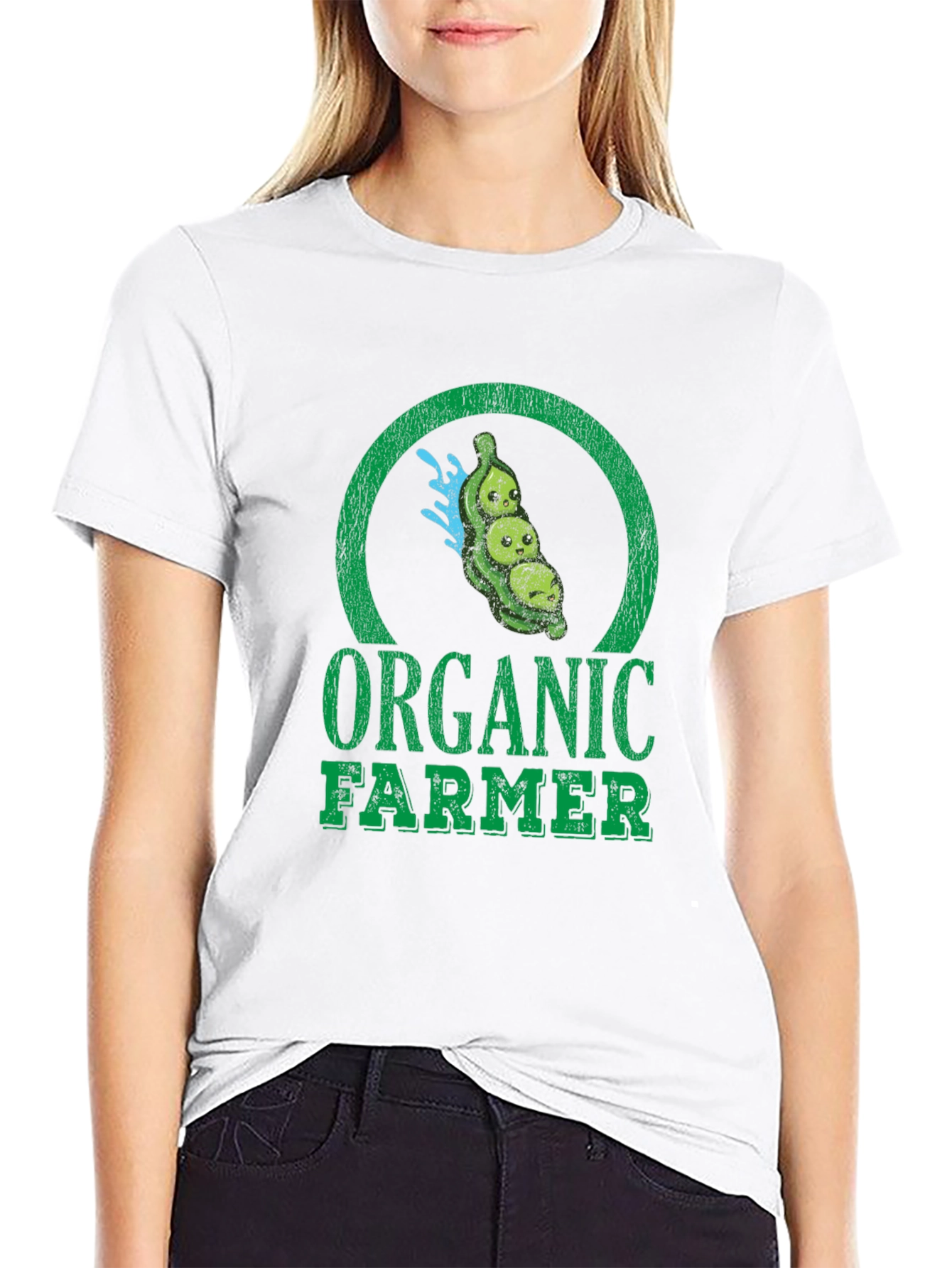 Organic Farmer Graphic Tee - Black Cotton T-Shirt