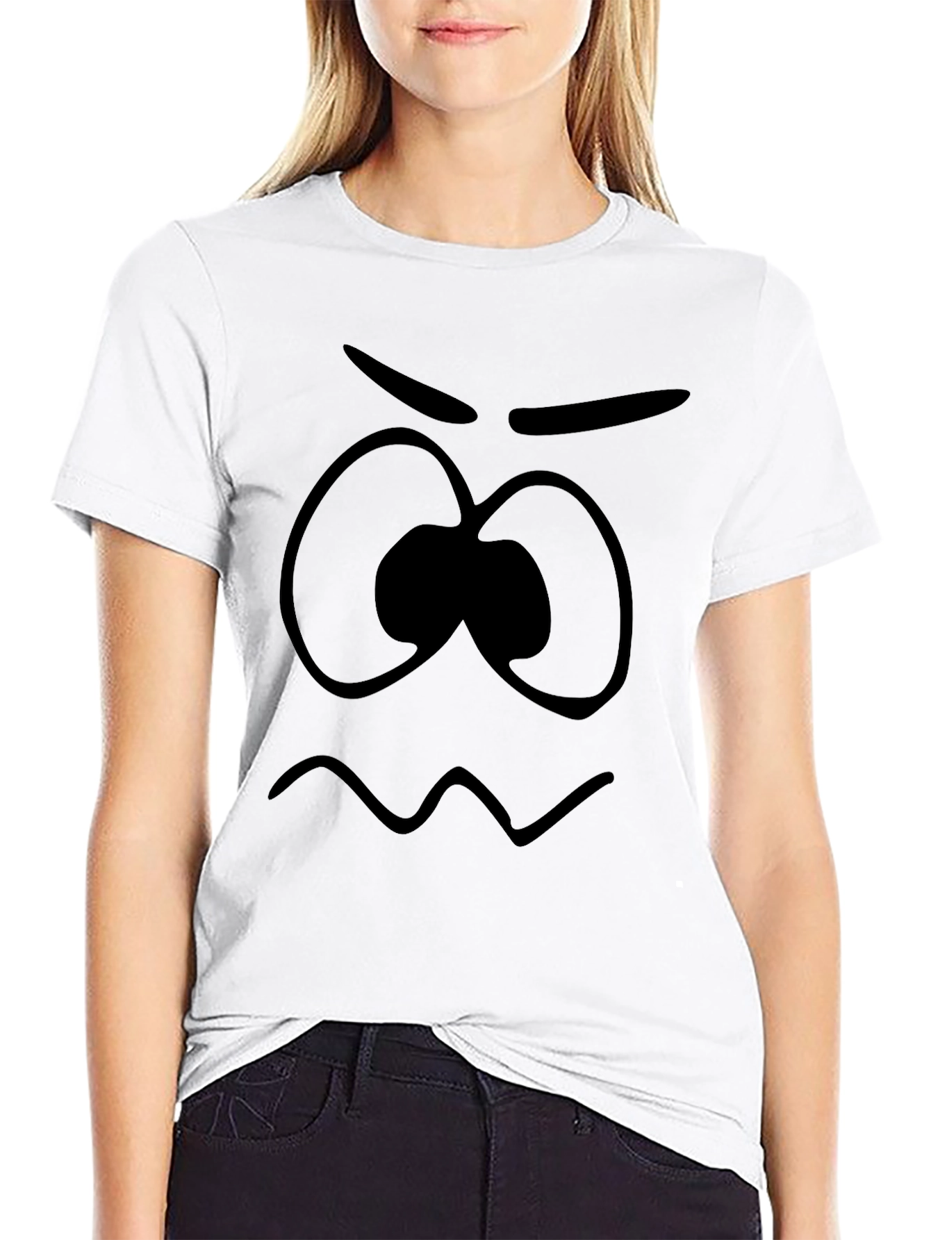 Grumpy Face Graphic Tee - Soft Cotton Unisex T-Shirt