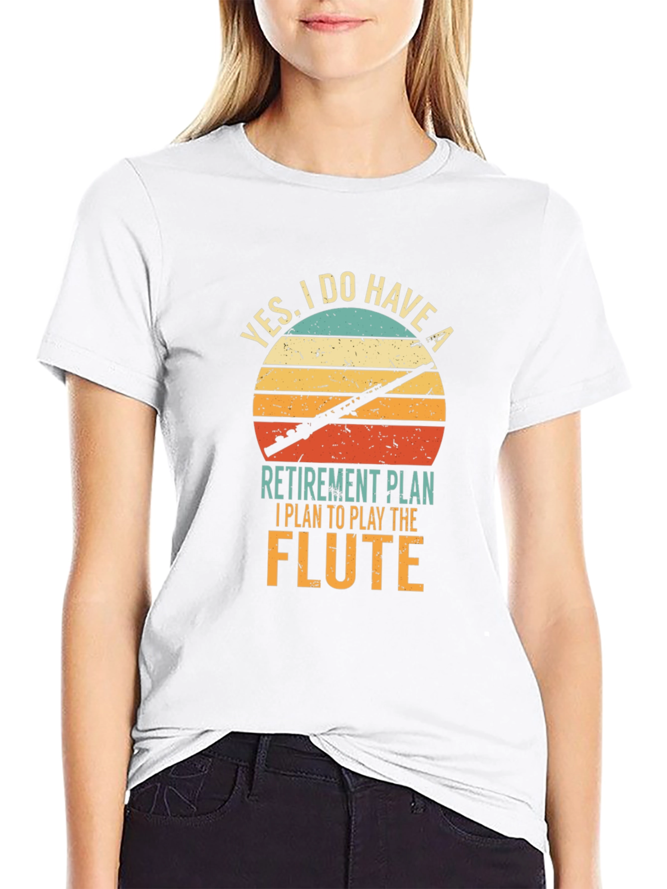 Flute Player Retirement Plan Graphic Tee