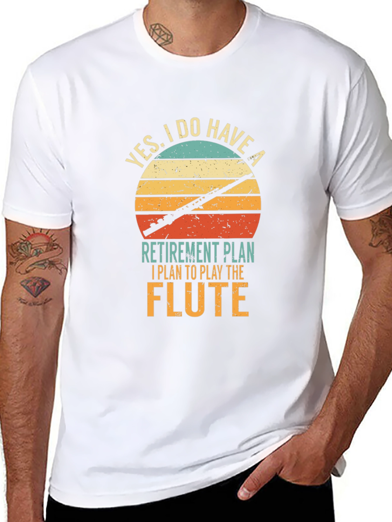 Flute Player Retirement Plan Graphic Tee