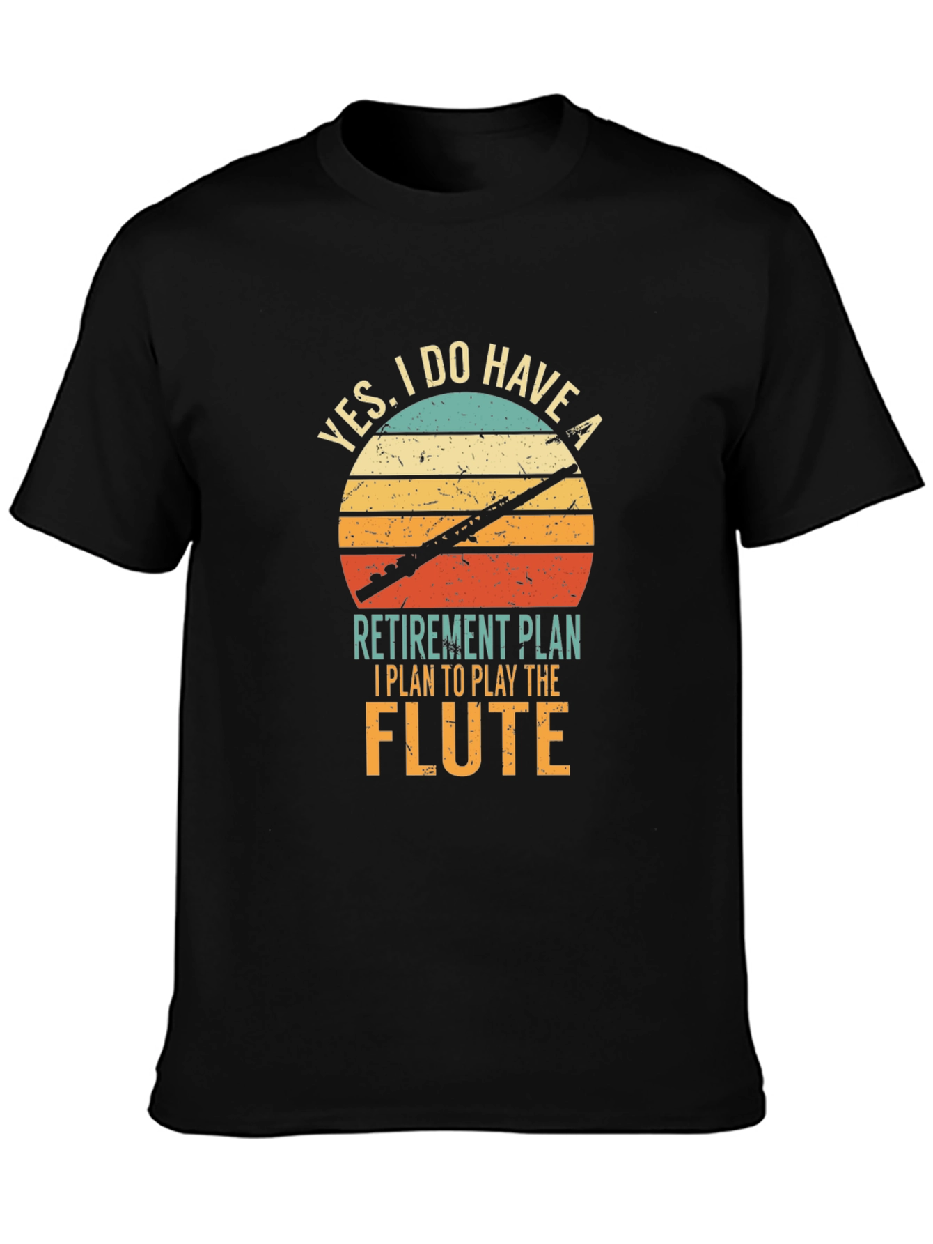 Flute Player Retirement Plan Graphic Tee