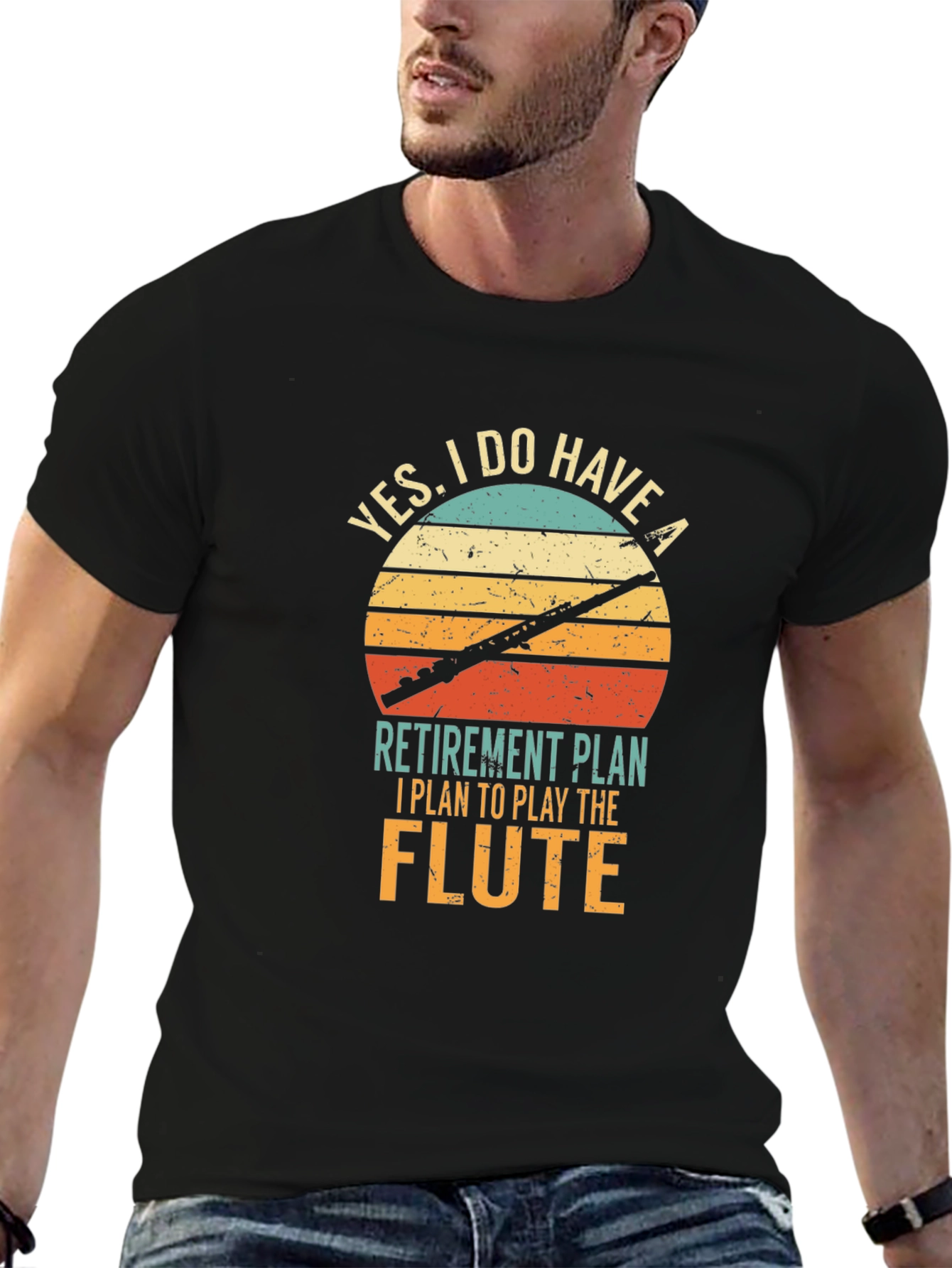 Flute Player Retirement Plan Graphic Tee