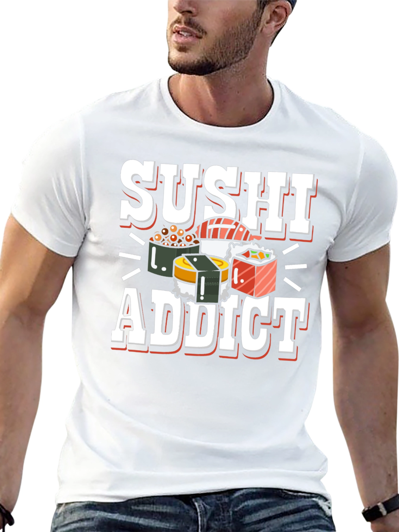Sushi Addict T-Shirt - Unique Foodie Tee