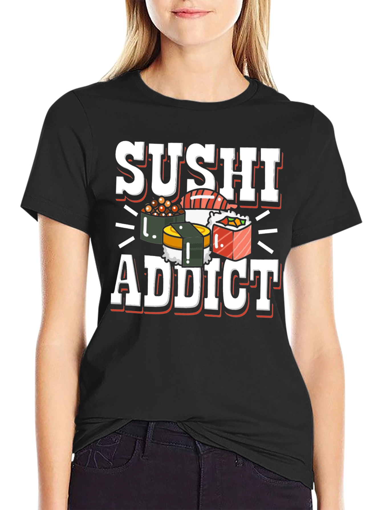 Sushi Addict T-Shirt - Unique Foodie Tee