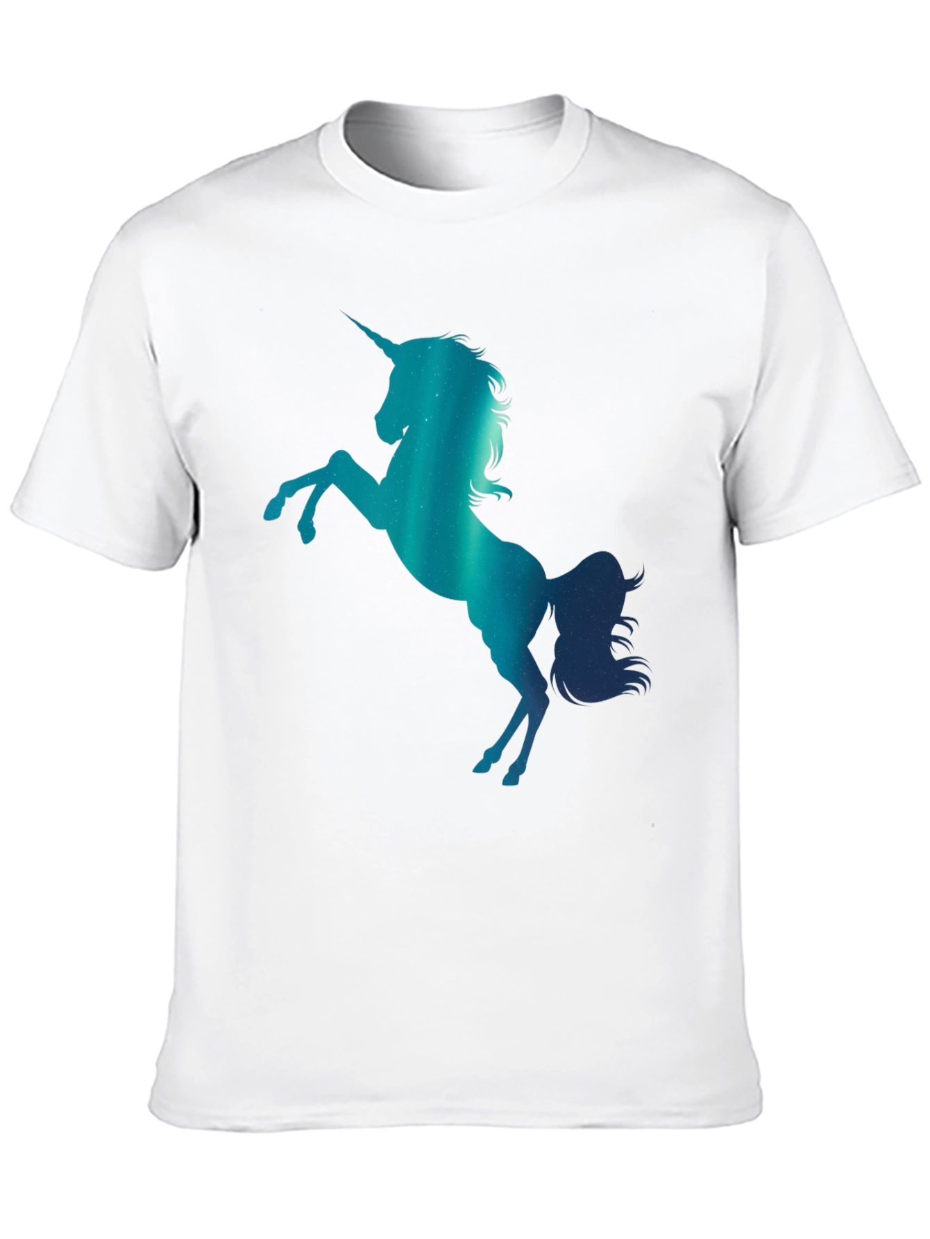 Unicorn Silhouette Graphic T-Shirt - Black