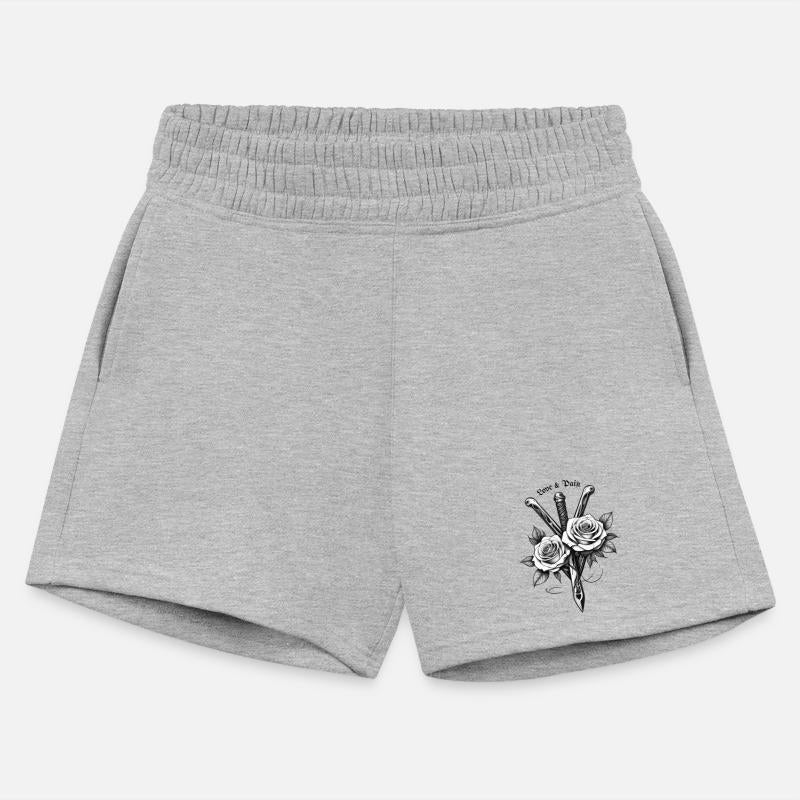 Love & Pain Design - Roses & Daggers Tattoo Style