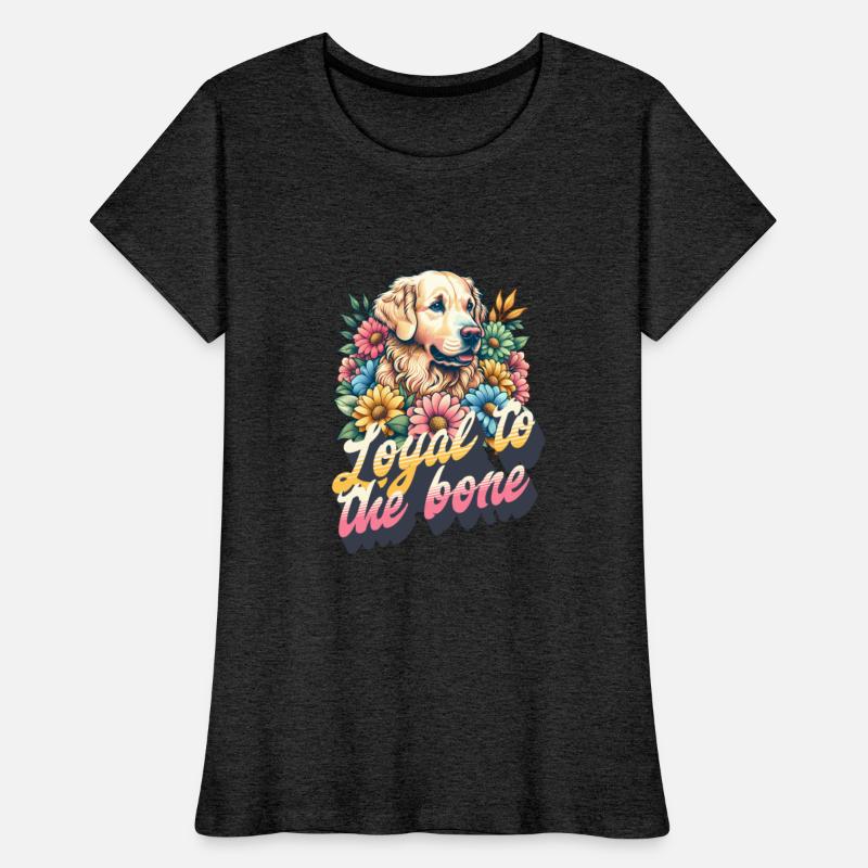 Loyal to the bone -floral golden retriever design