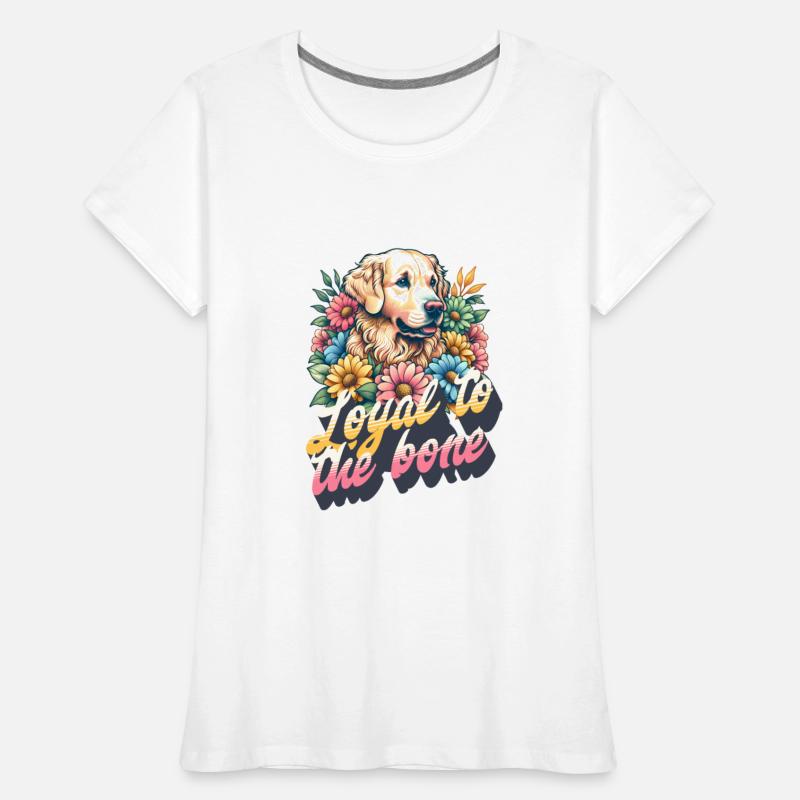 Loyal to the bone -floral golden retriever design