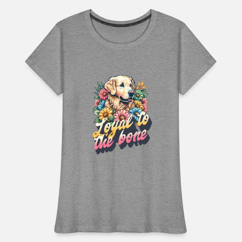 Loyal to the bone -floral golden retriever design
