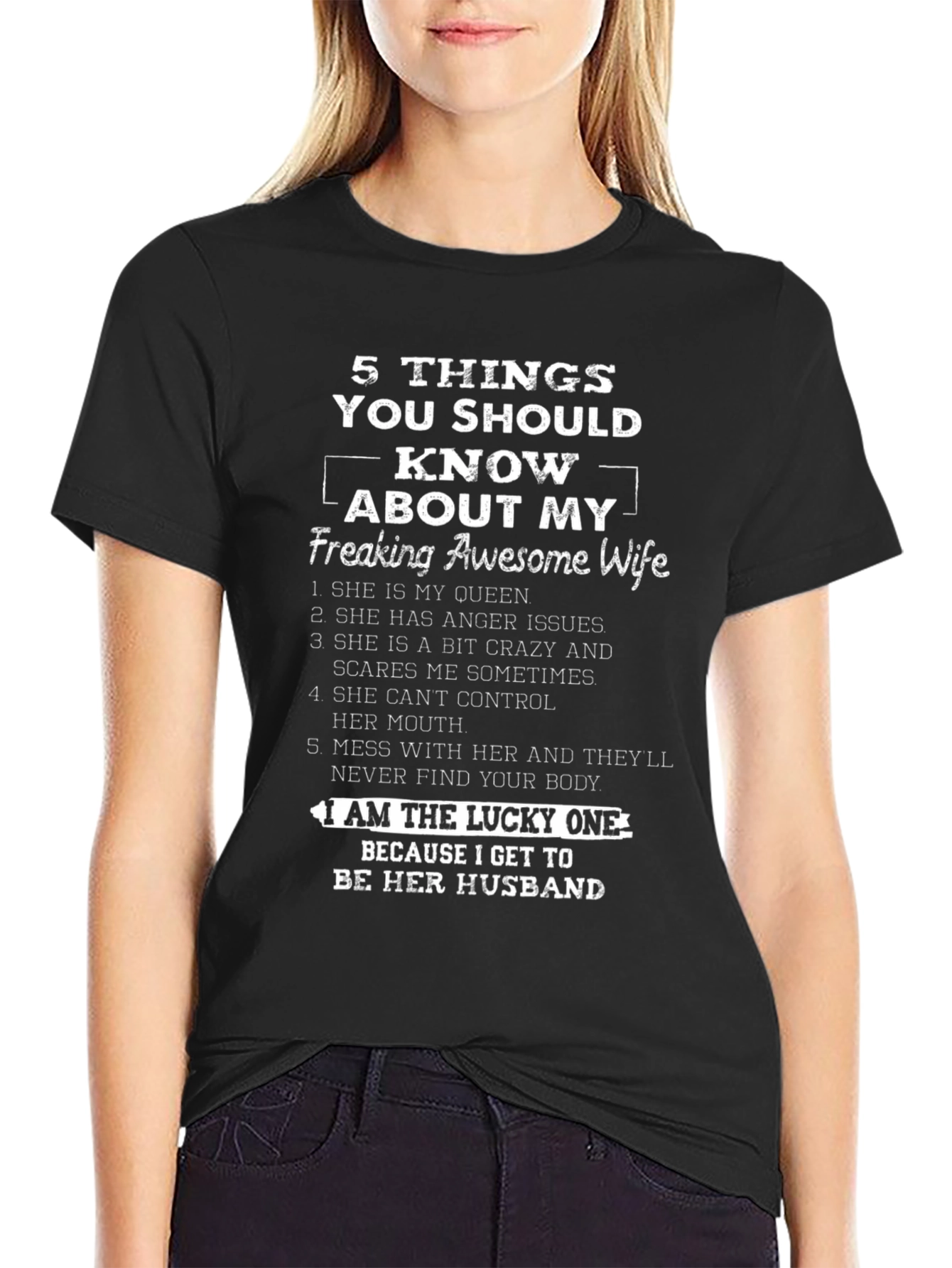 Funny Husband T-Shirt: 5 Things About My Wife
