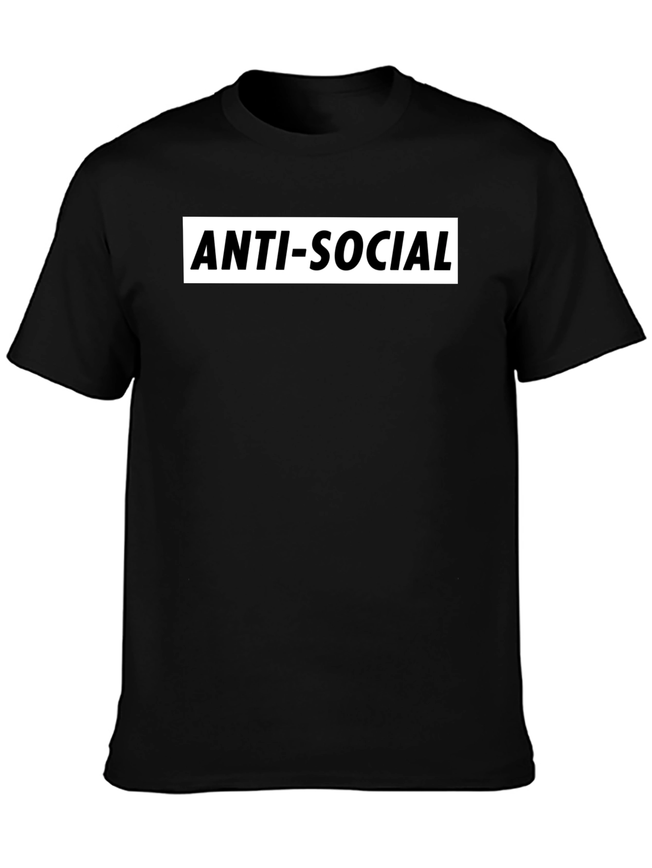 Anti-Social Graphic Tee - Black