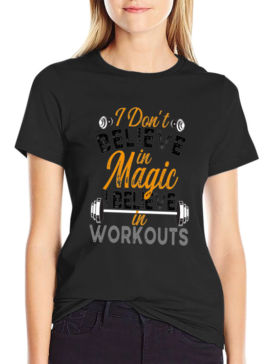 Believe In Workouts Black T-Shirt