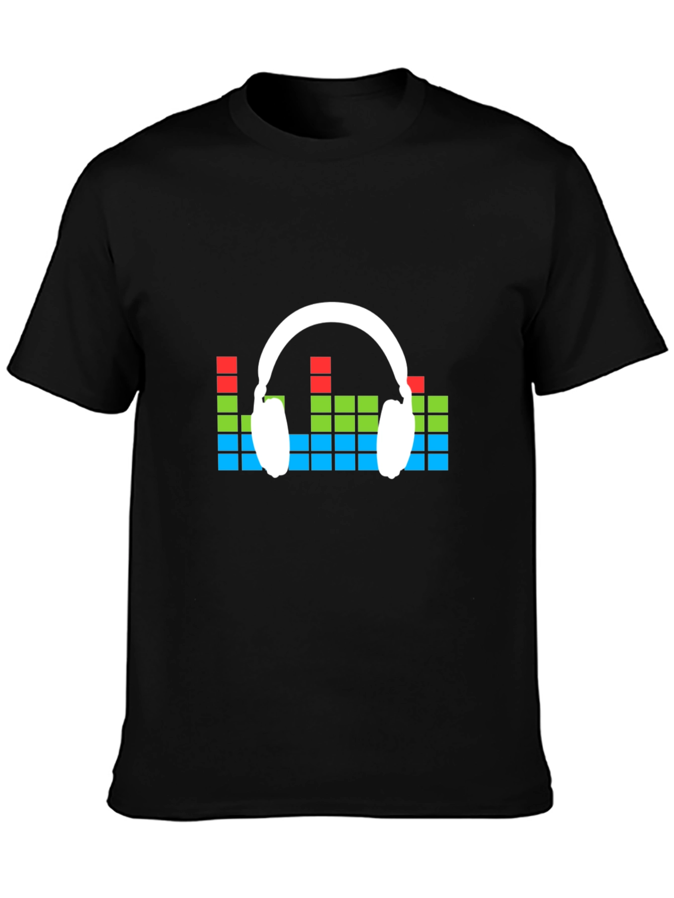 Music Lovers Graphic Tee - Headphone Equalizer Design