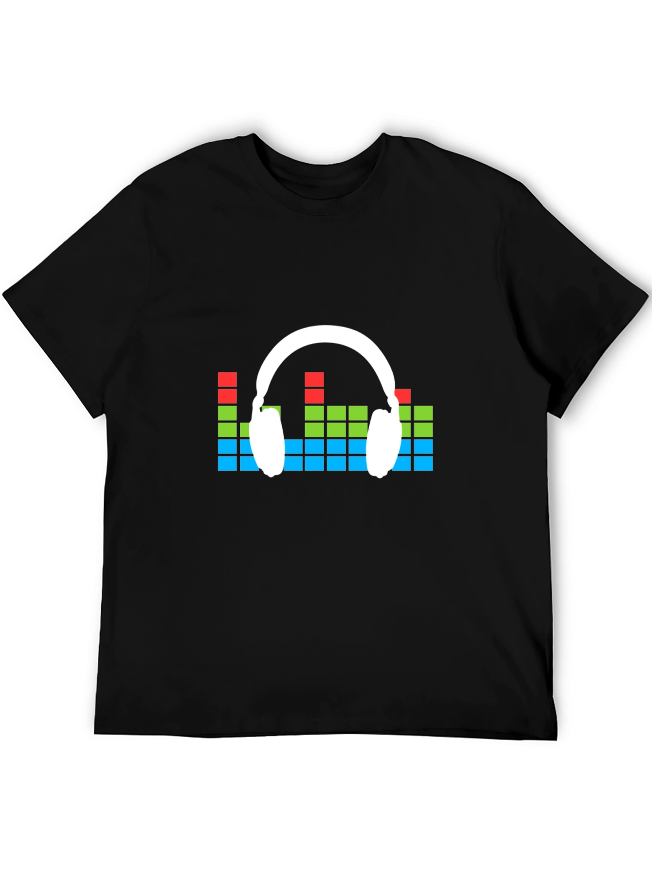 Music Lovers Graphic Tee - Headphone Equalizer Design