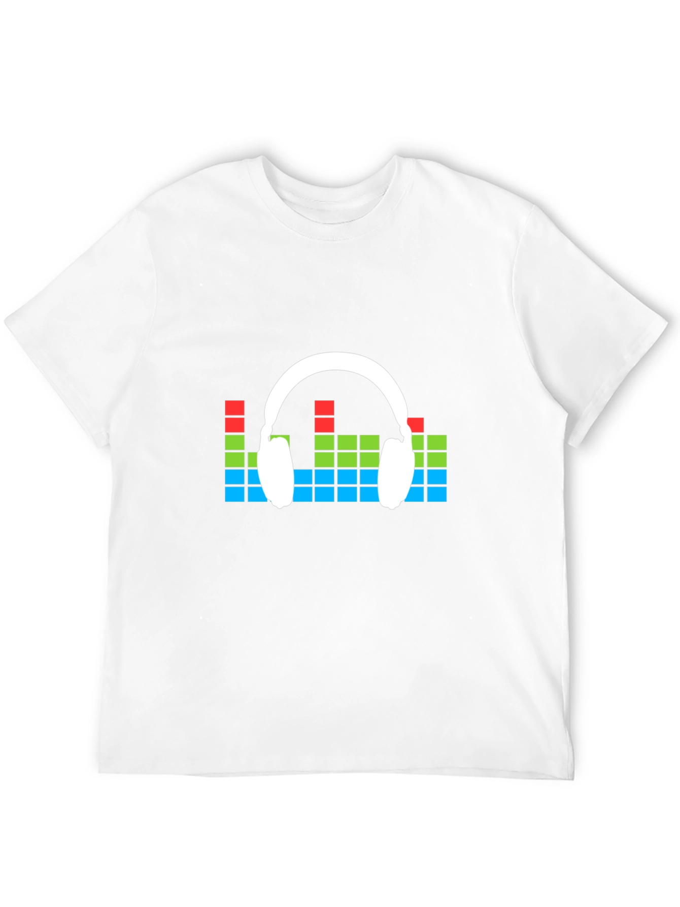 Music Lovers Graphic Tee - Headphone Equalizer Design