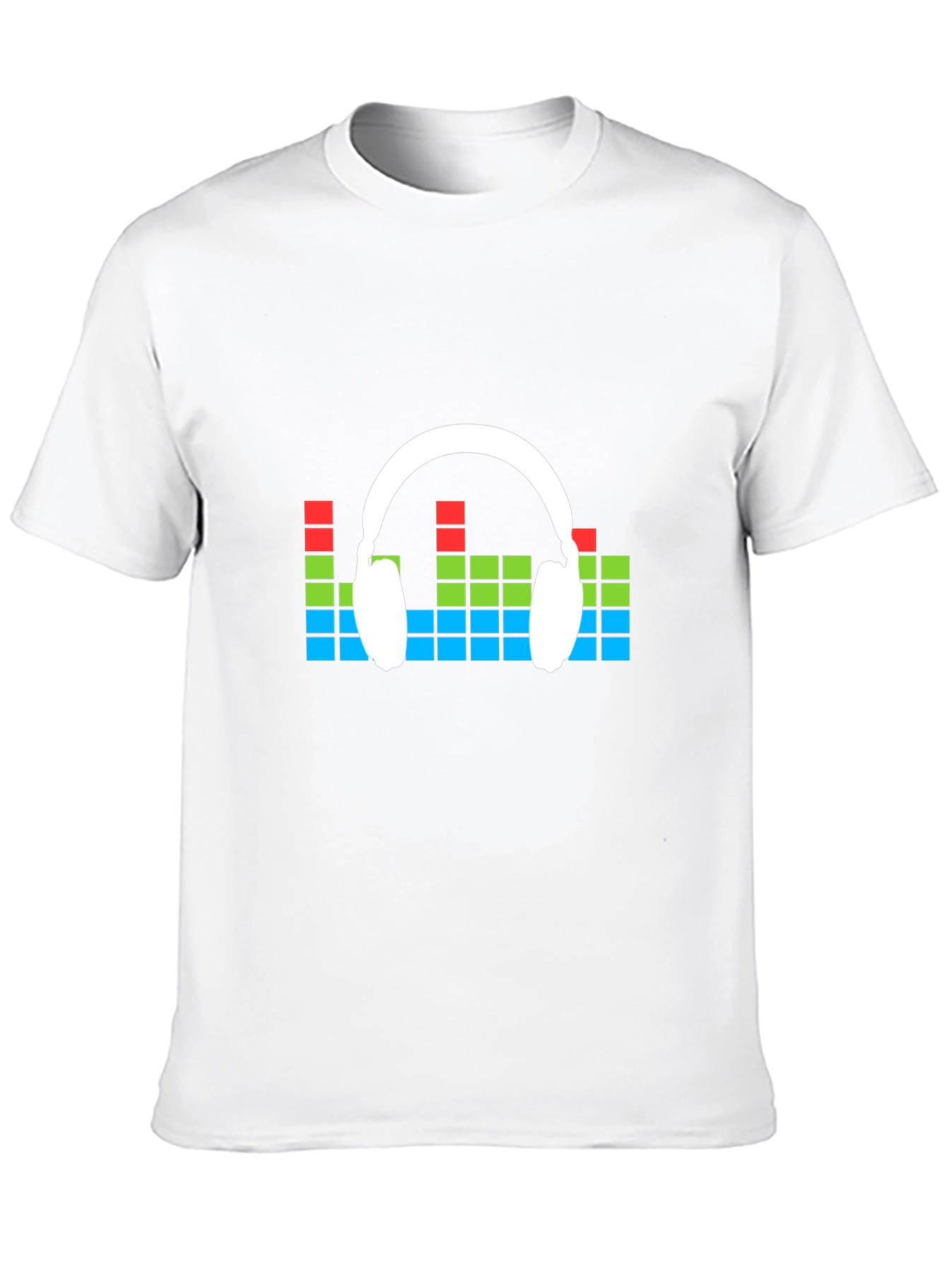 Music Lovers Graphic Tee - Headphone Equalizer Design