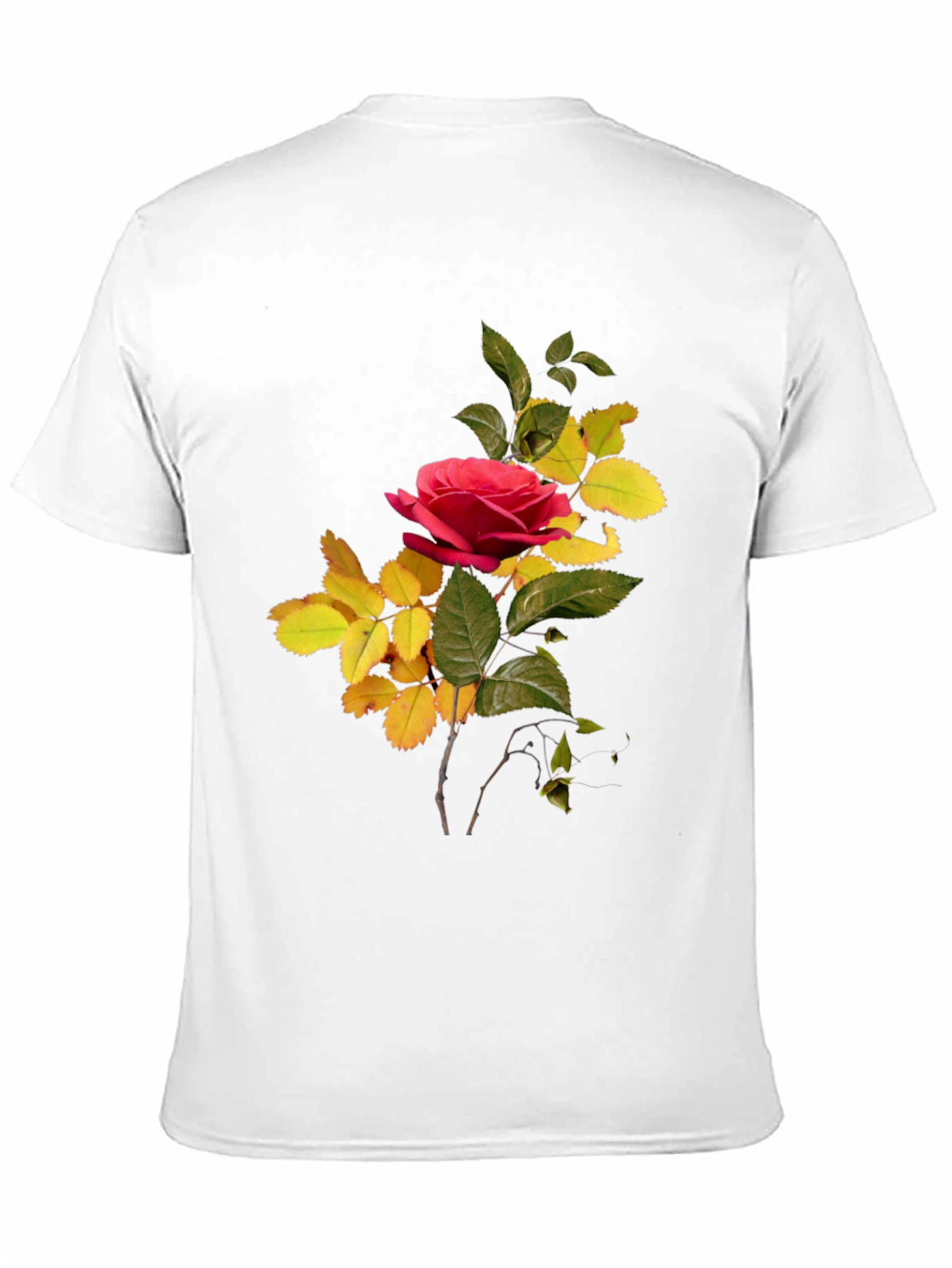 Floral Rose T-Shirt - Black Casual Tee