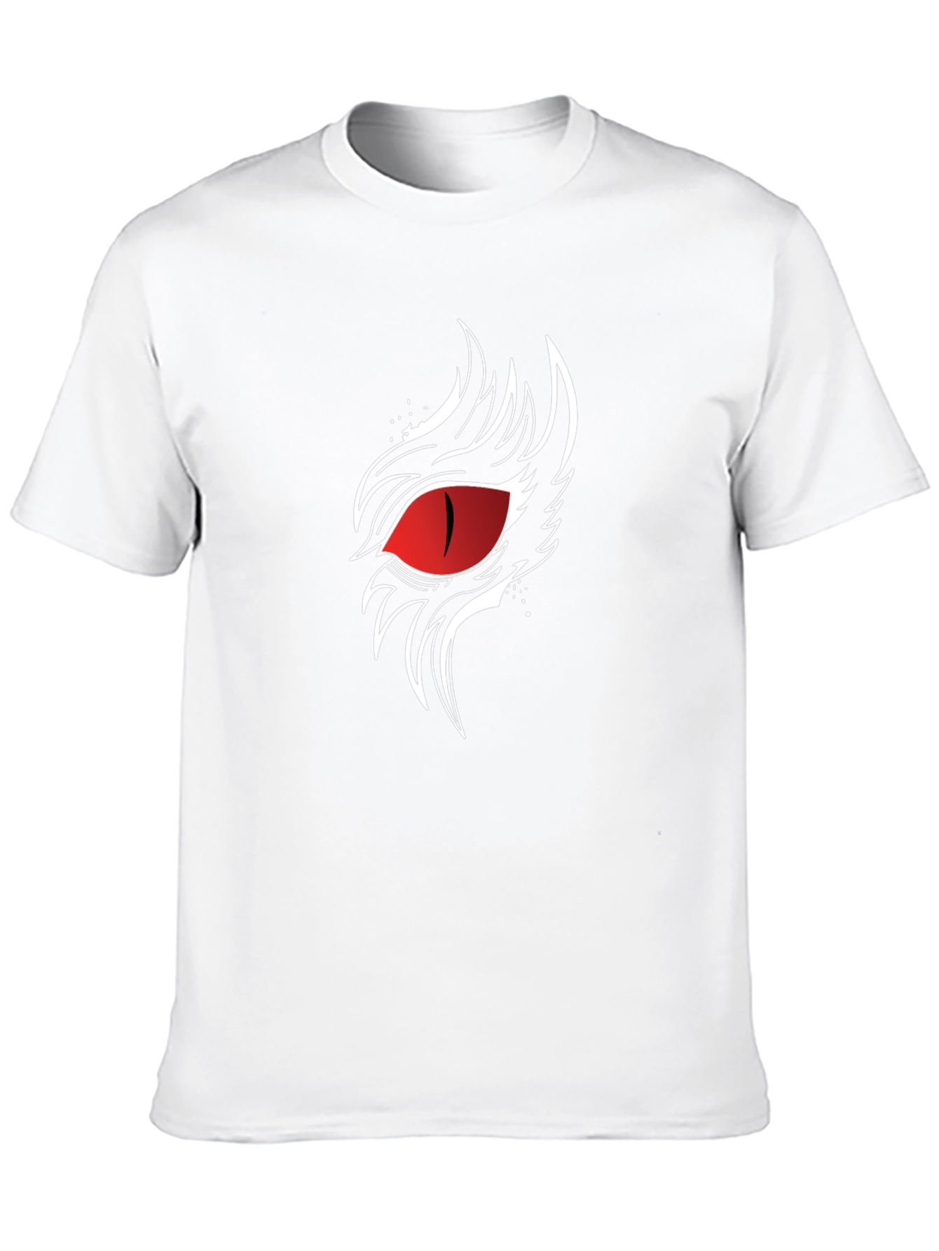 Mens Black T-Shirt with Red Eye Graphic