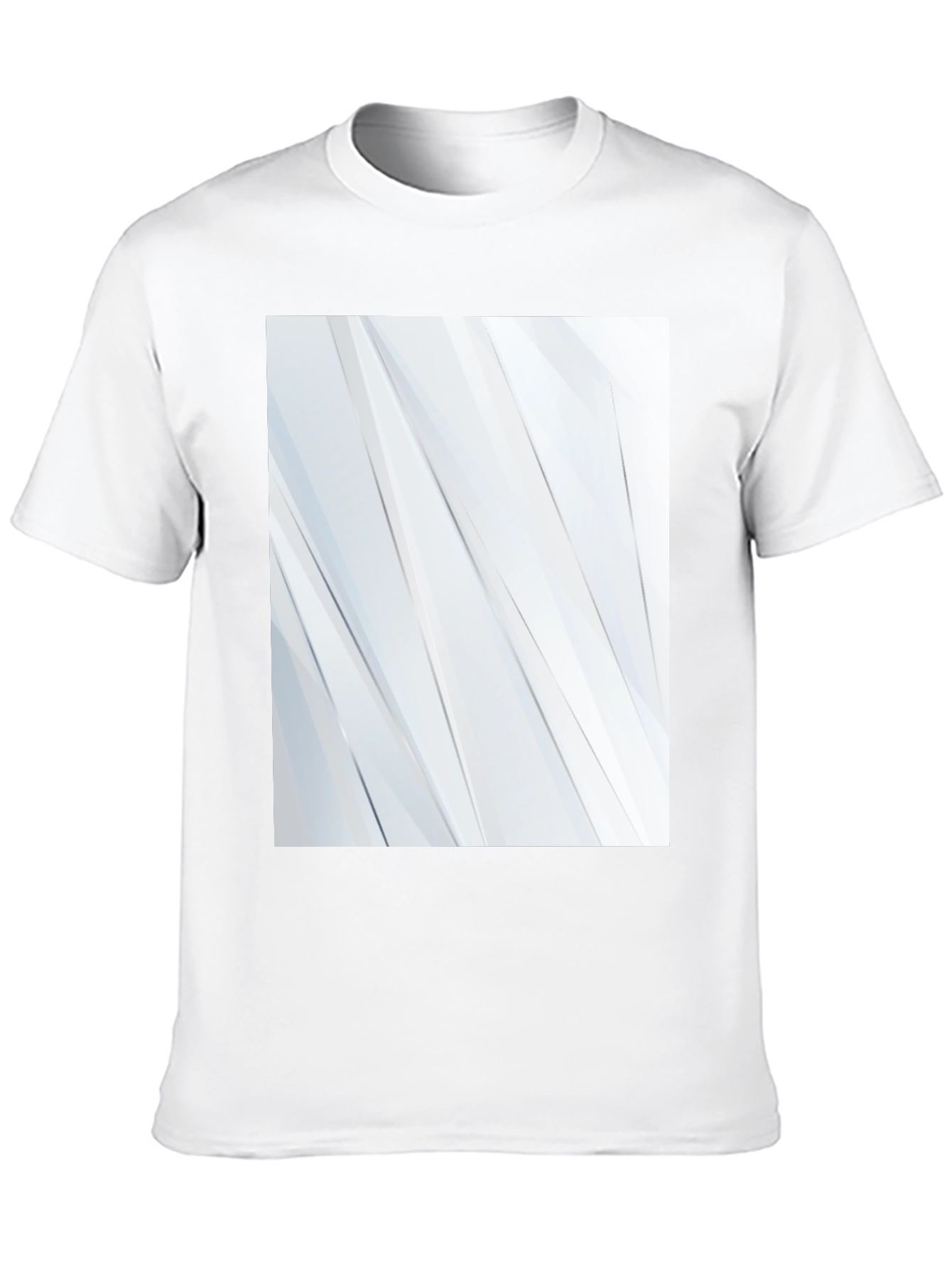 Modern Black T-Shirt with Geometric White Design